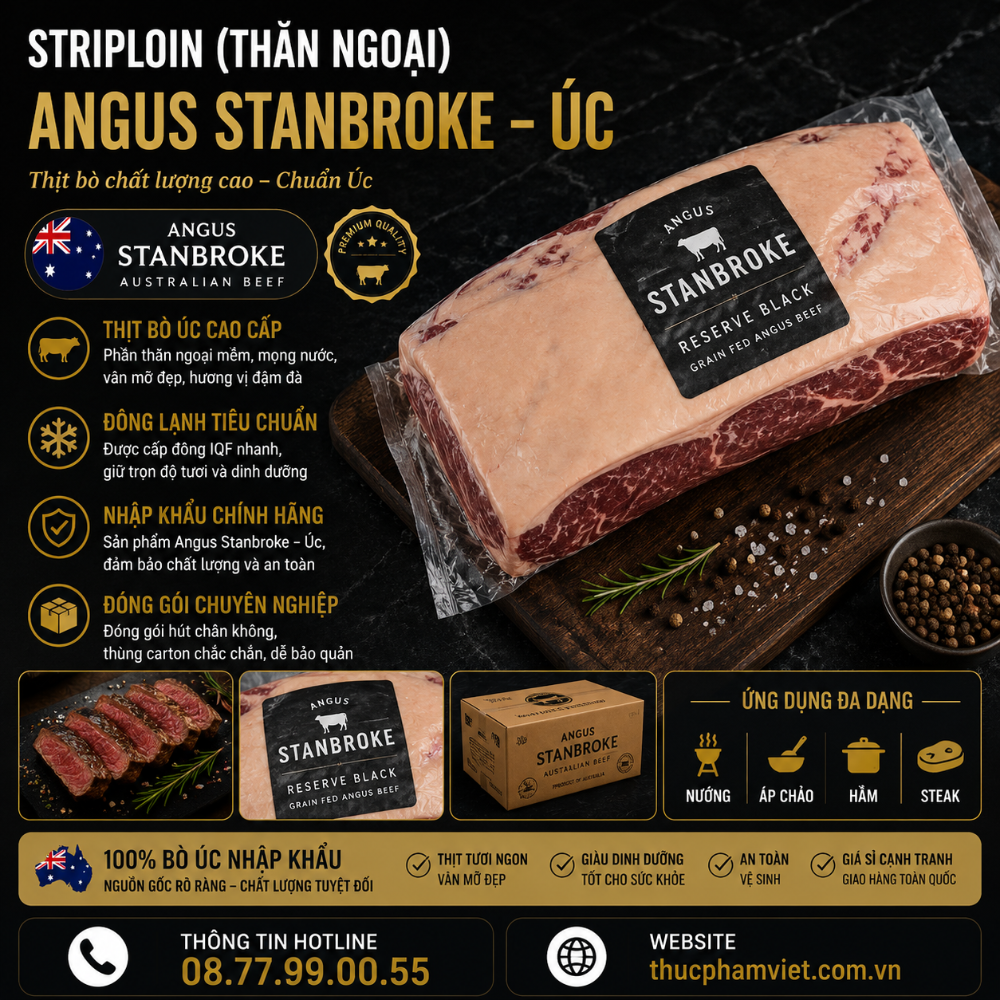Striploin (Thăn Ngoại) Angus Stanbroke Úc