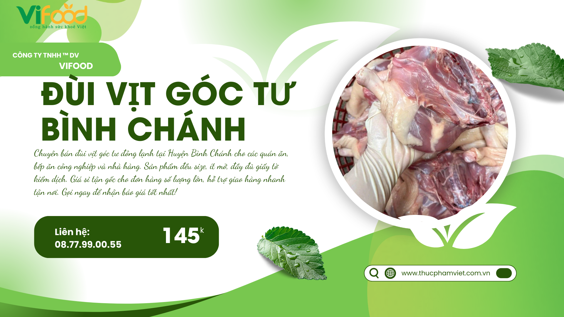 dui vit goc tu dong lanh binh chanh