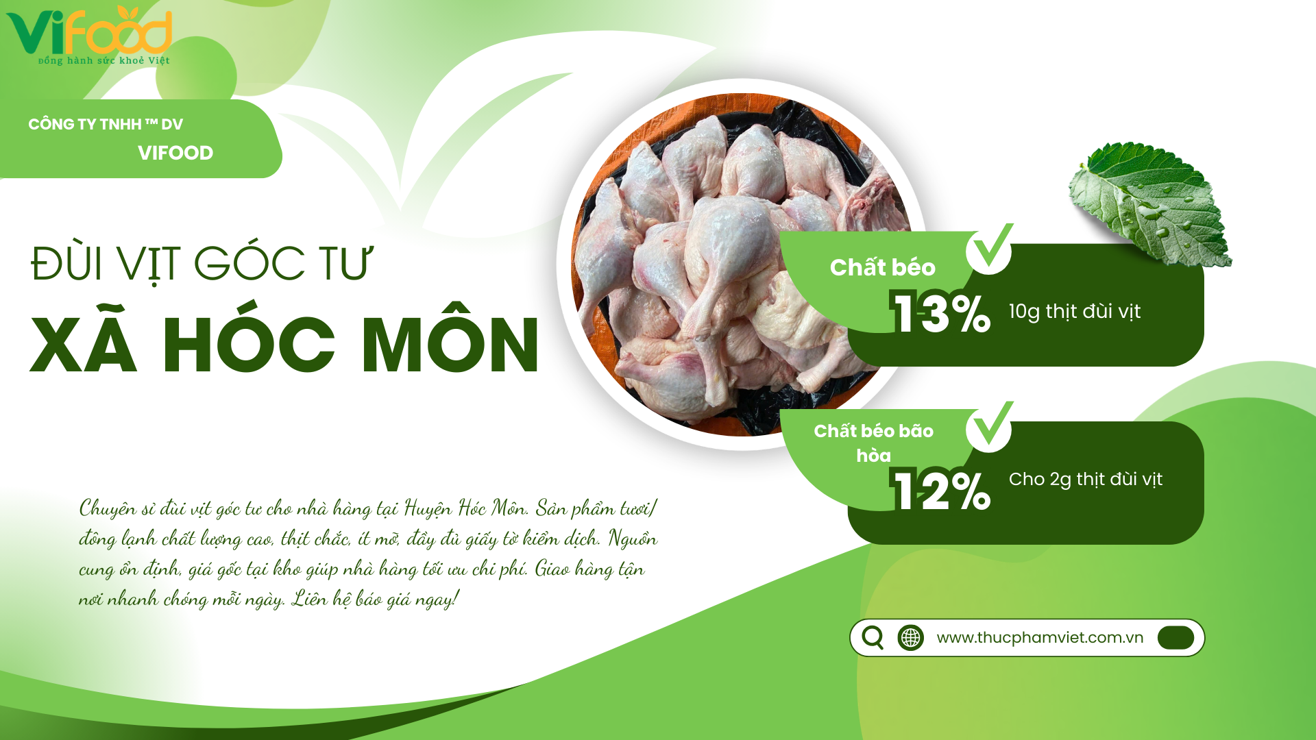 dui vit goc tu dong lanh hoc mon