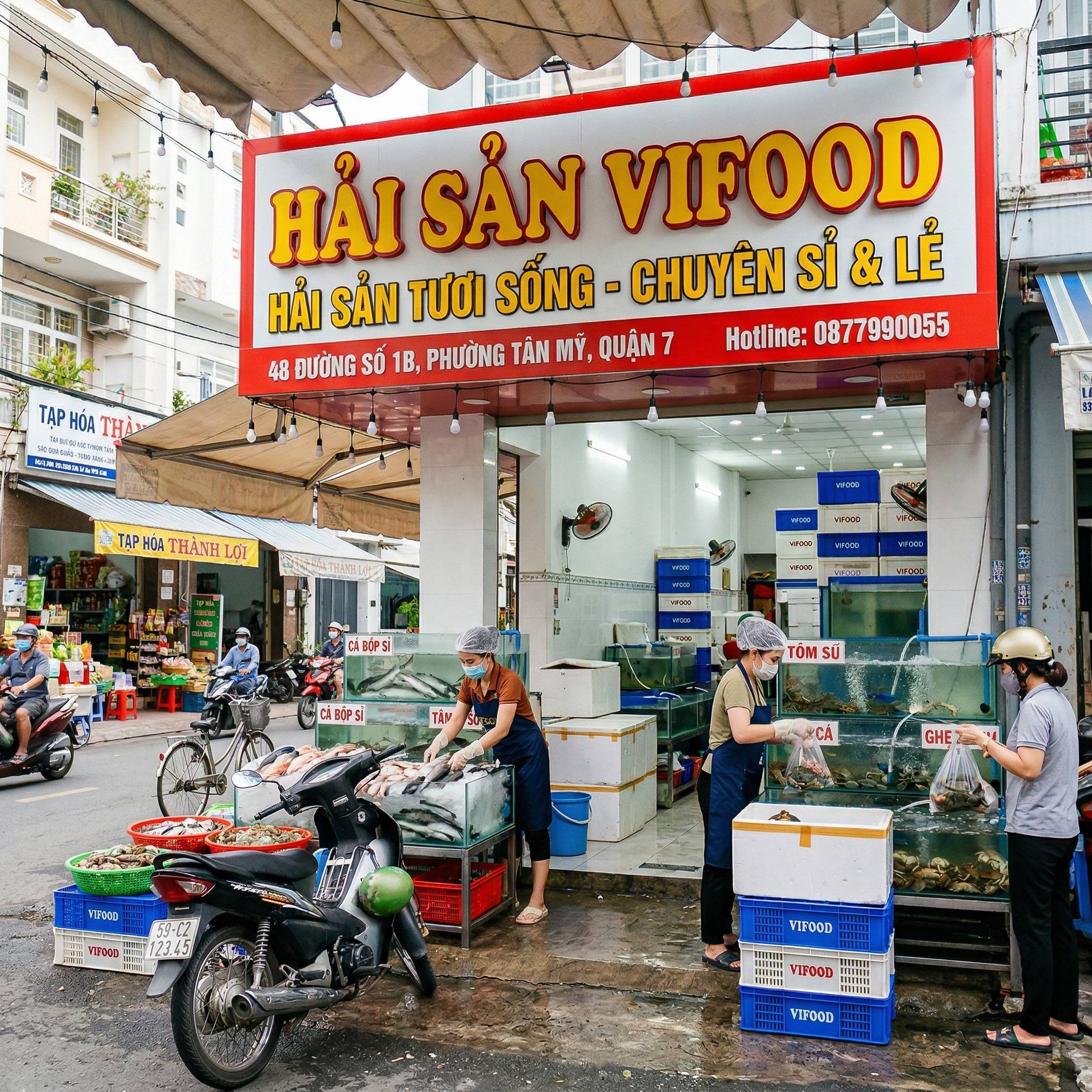 vựa hải sản tươi sống giá sỉ