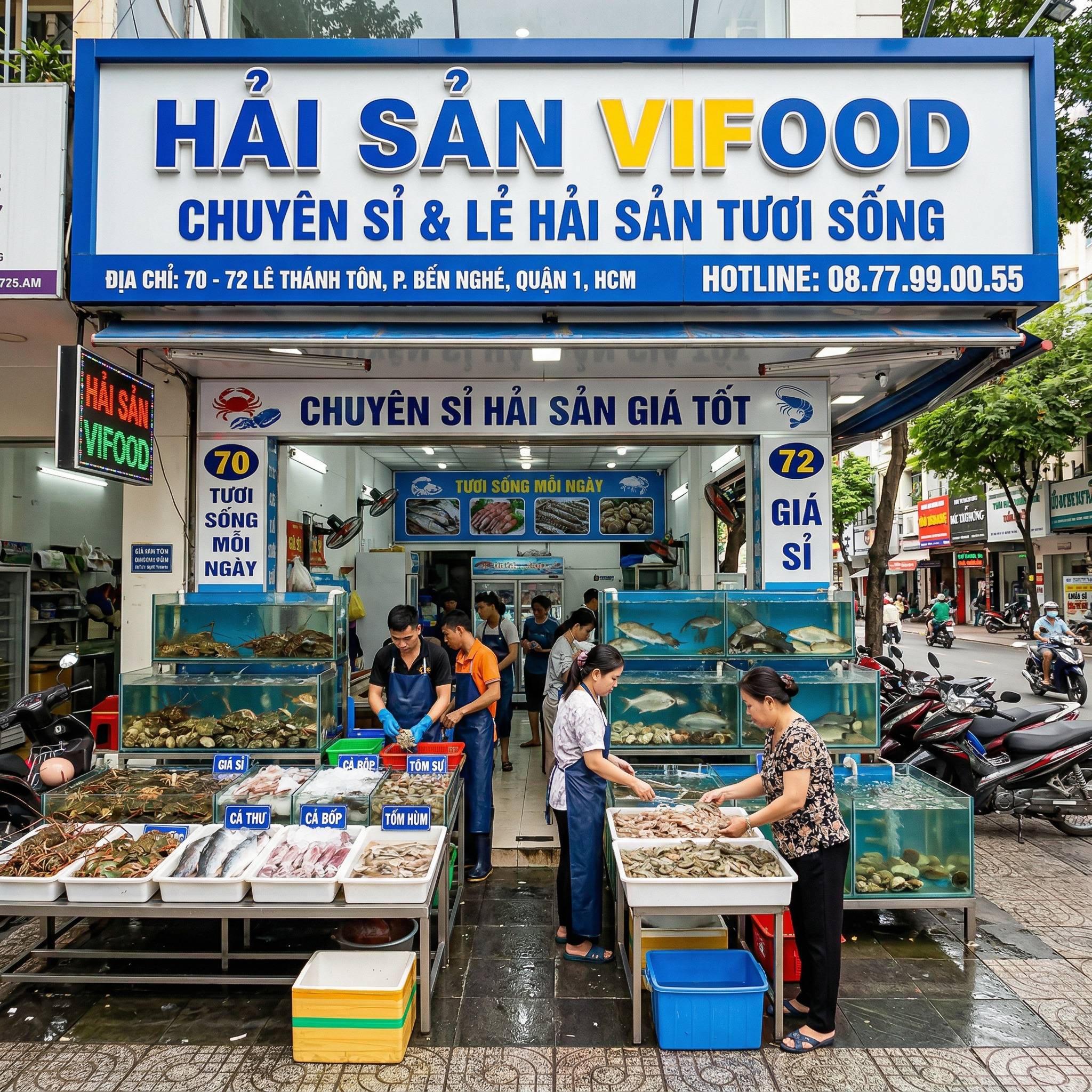 hải sản quận 1 tươi sống giá sỉ