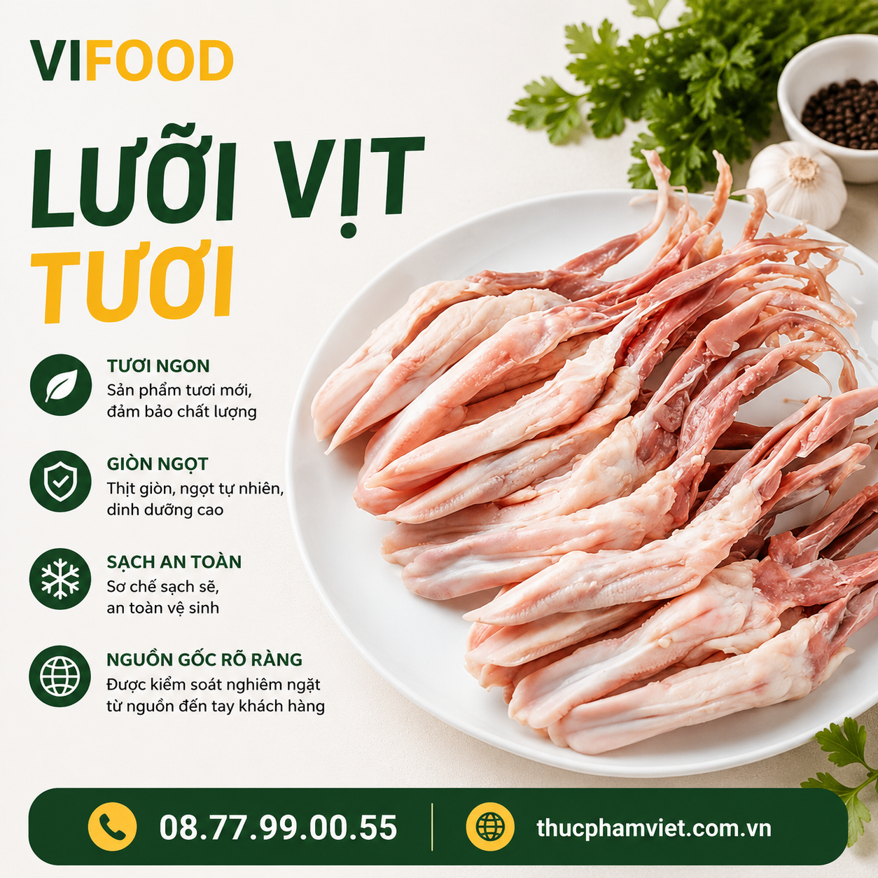 Lưỡi Vịt Tươi