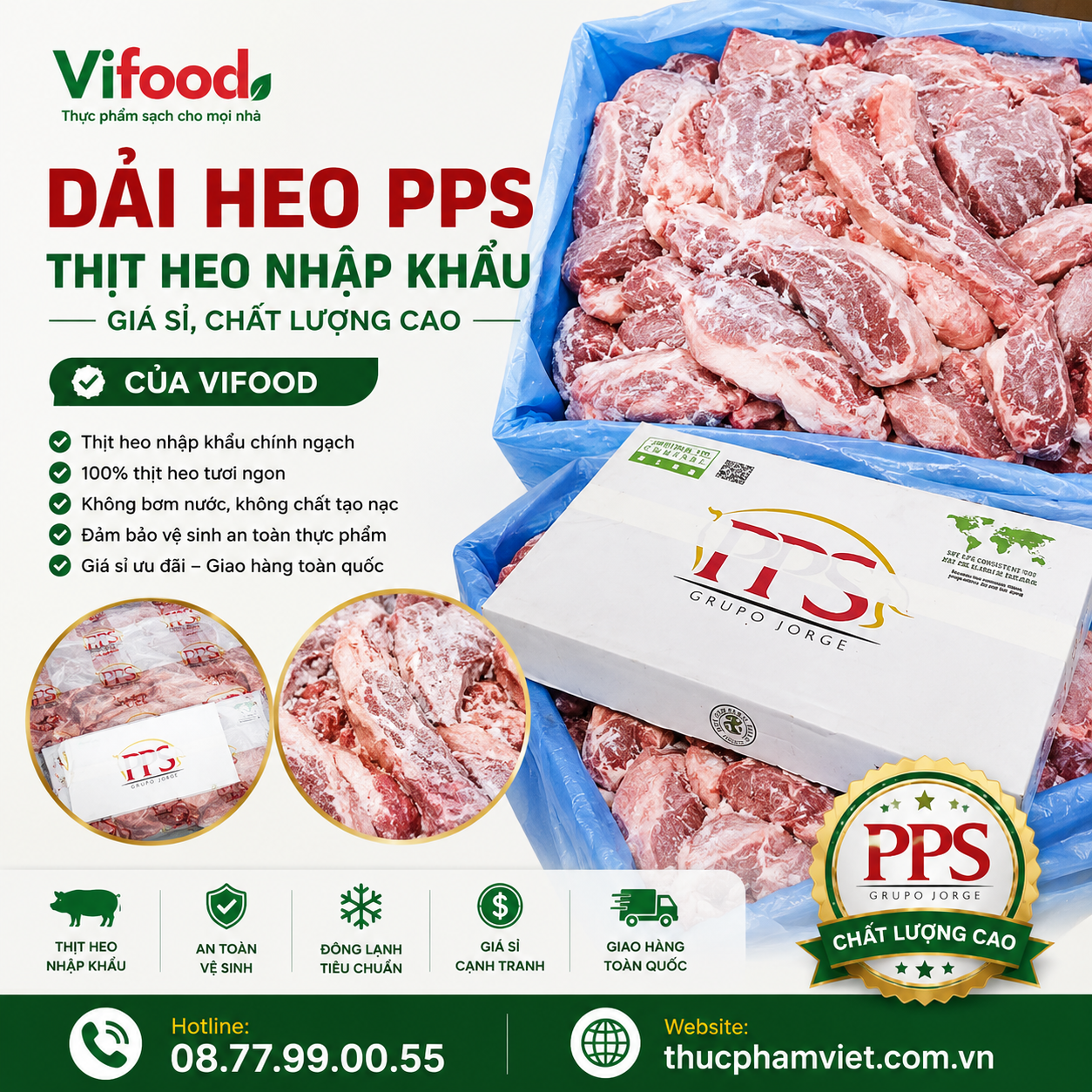 Dải heo PPS nhập khẩu giá sỉ