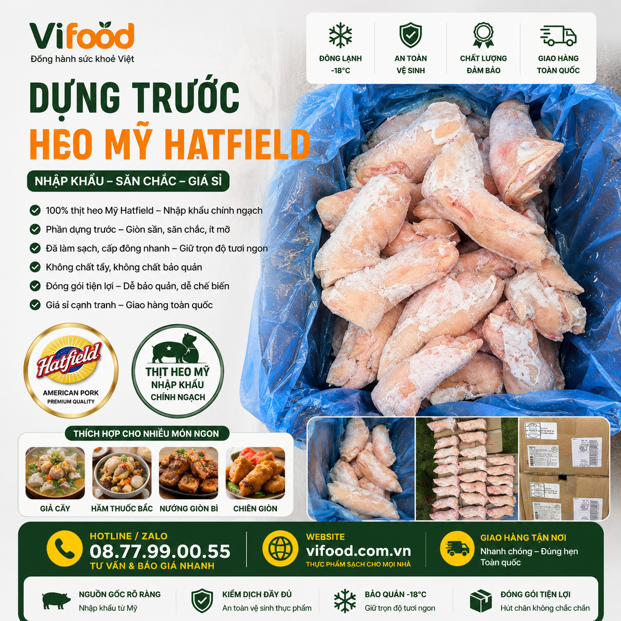 Dựng Trước Heo Mỹ Hatfield Giá Sỉ