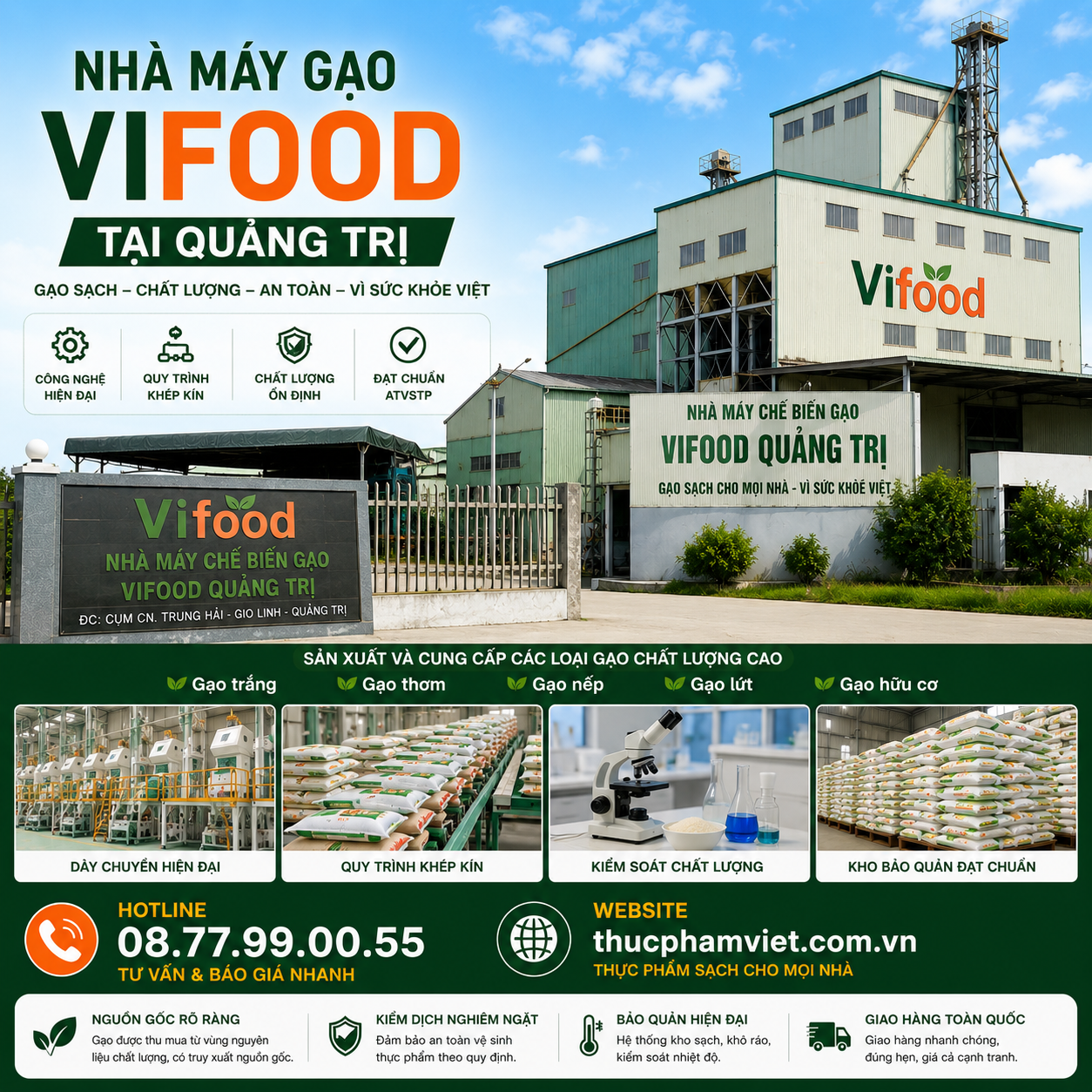 Nhà Máy Gạo VIFOOD Quảng Trị