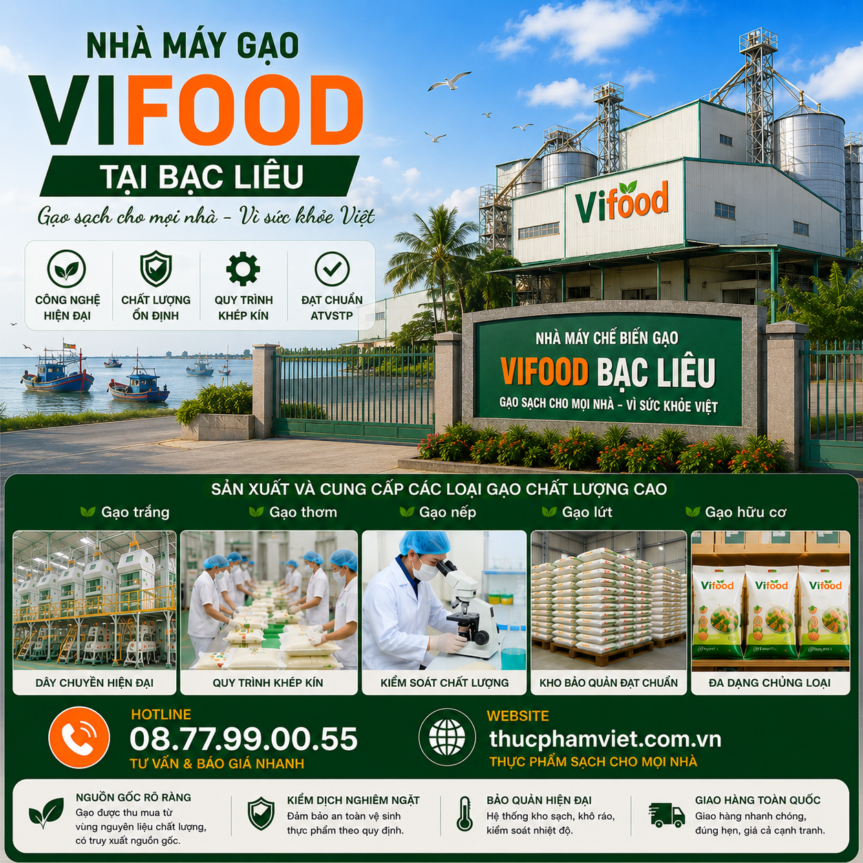 Nhà Máy Gạo VIFOOD Bạc Liêu