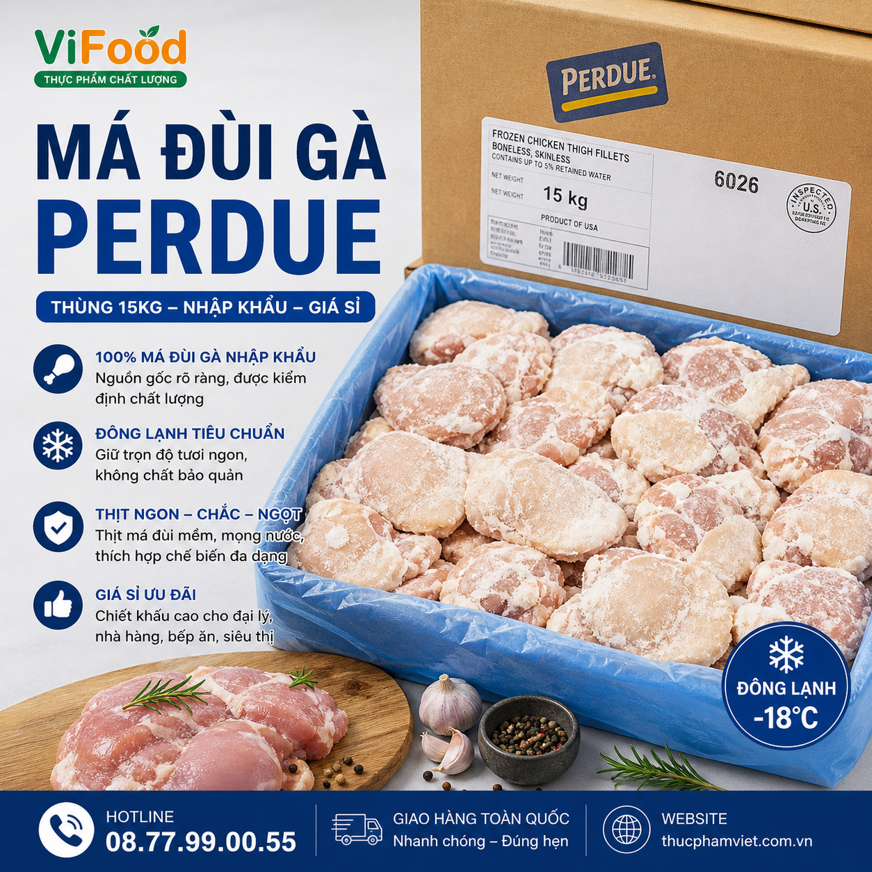 Má Đùi Gà Perdue Giá Sỉ