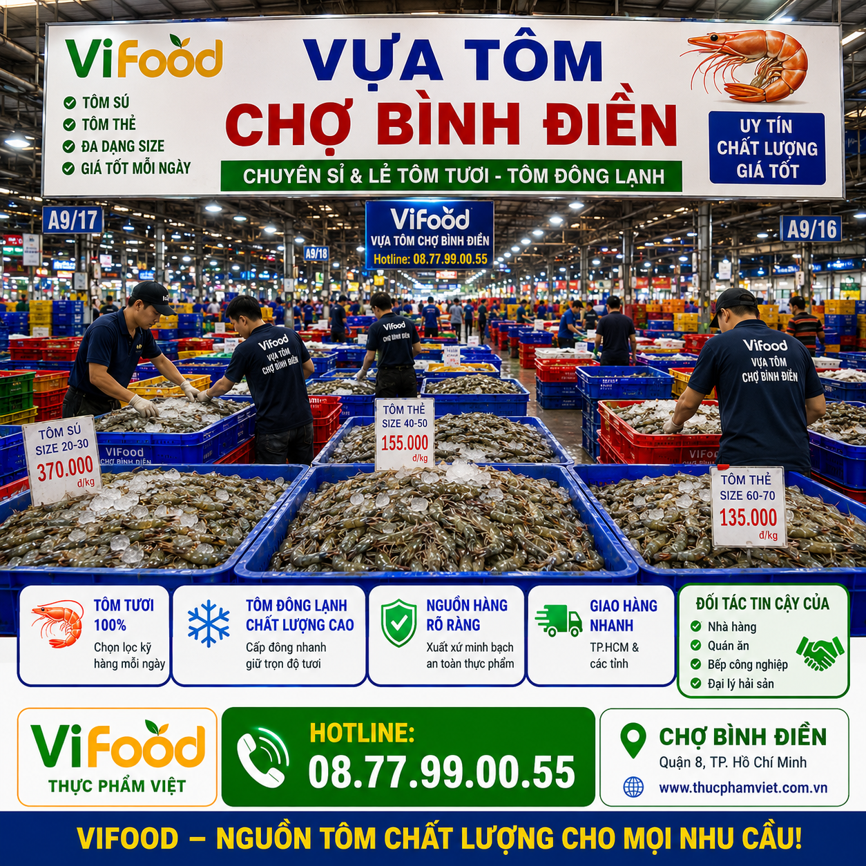 giá tôm chợ bình điền hôm nay 2026