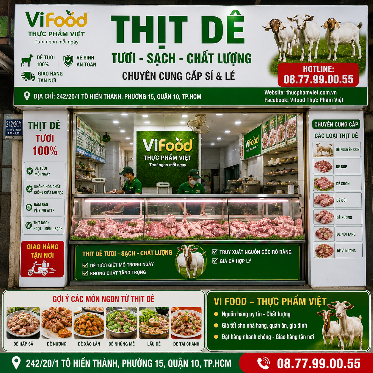 Bán thịt dê tươi quận 10