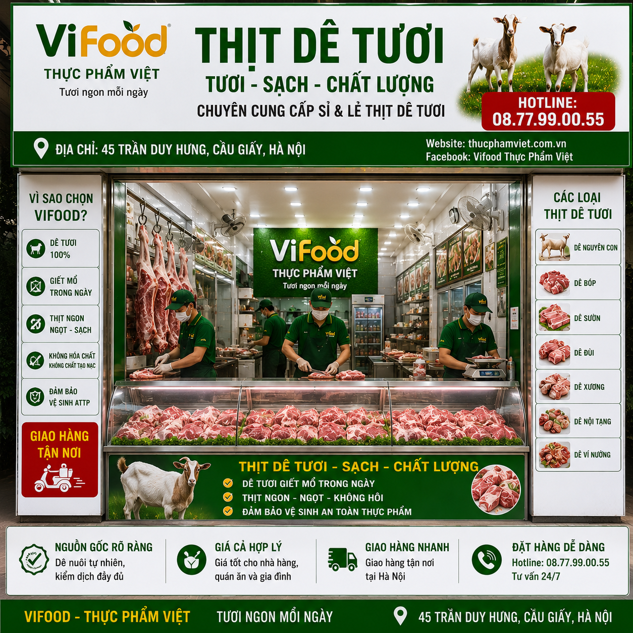 Bán thịt dê tươi Hà Nội