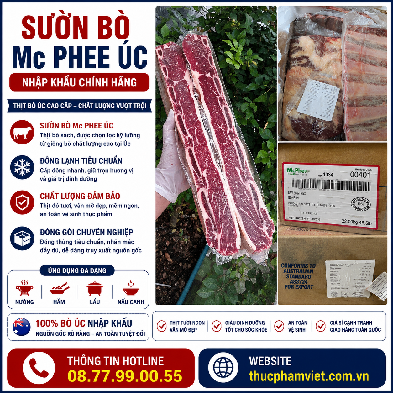 Sườn Bò Mc Phee Úc