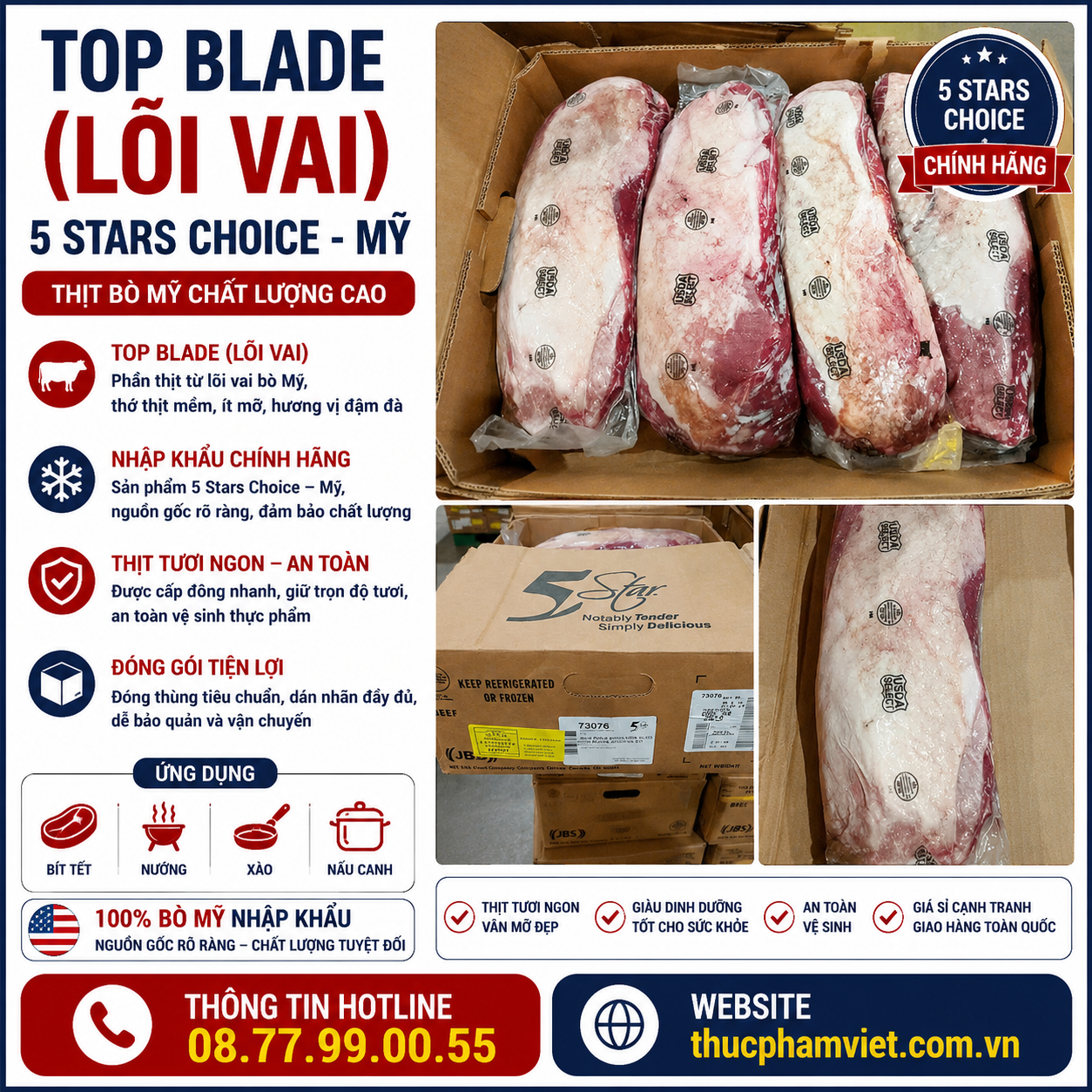 Top Blade (Lõi Vai) 5 Stars Choice Mỹ