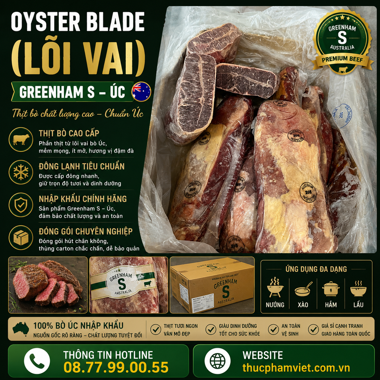 Oyster Blade (Lõi Vai) Greenham S Úc