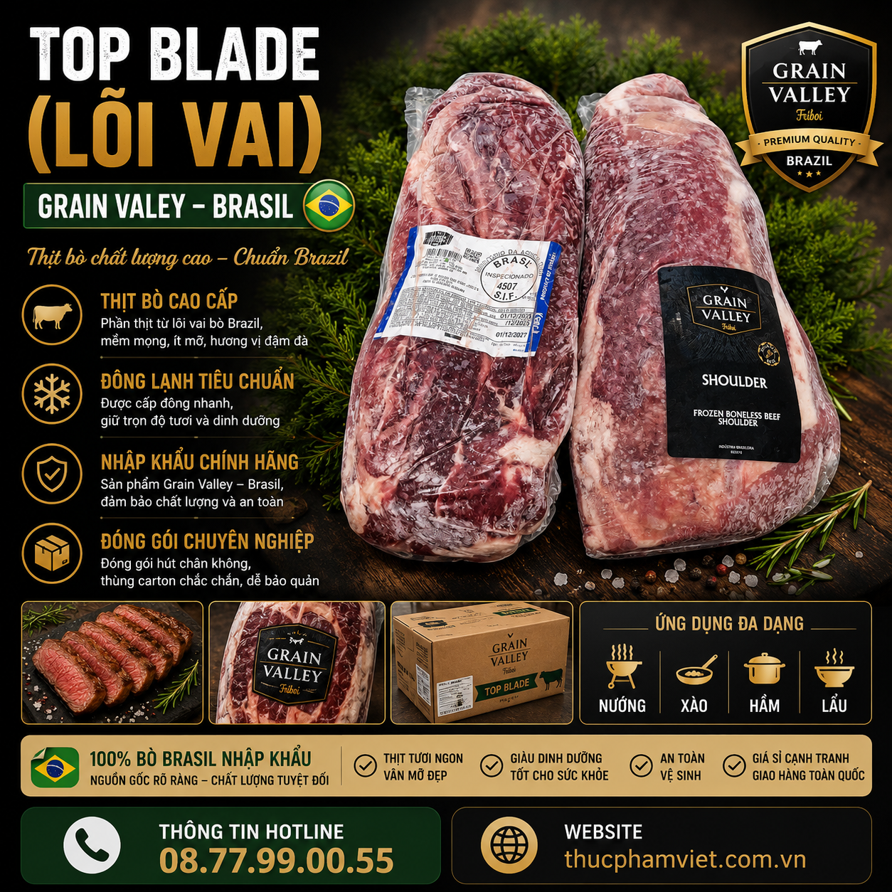 Top Blade (Lõi Vai) Grain Valey - Brasil
