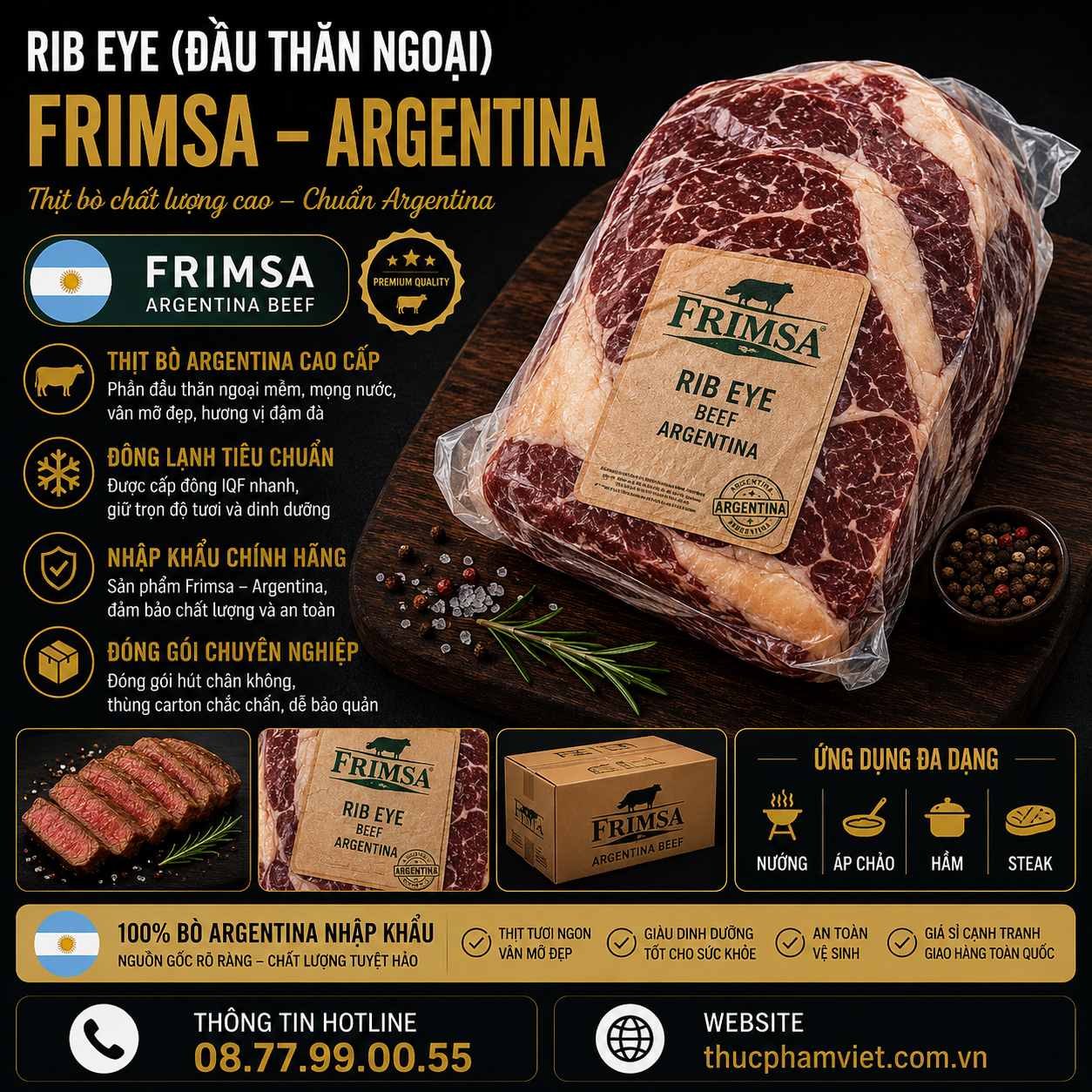 Rib Eye (Đầu Thăn Ngoại) Frimsa - Argentina