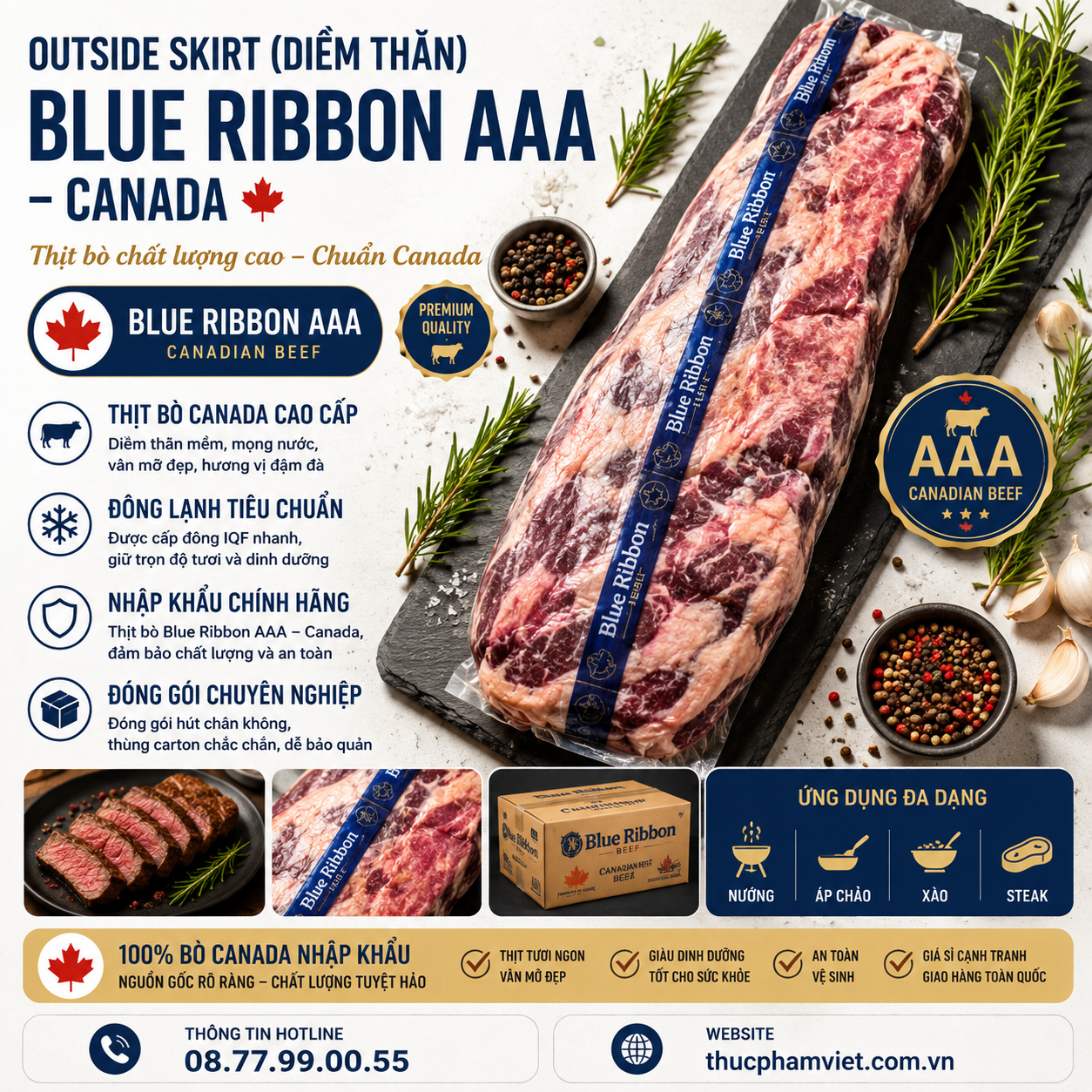 Outside Skirt (Diềm thăn) Blue Ribbon AAA- Canada