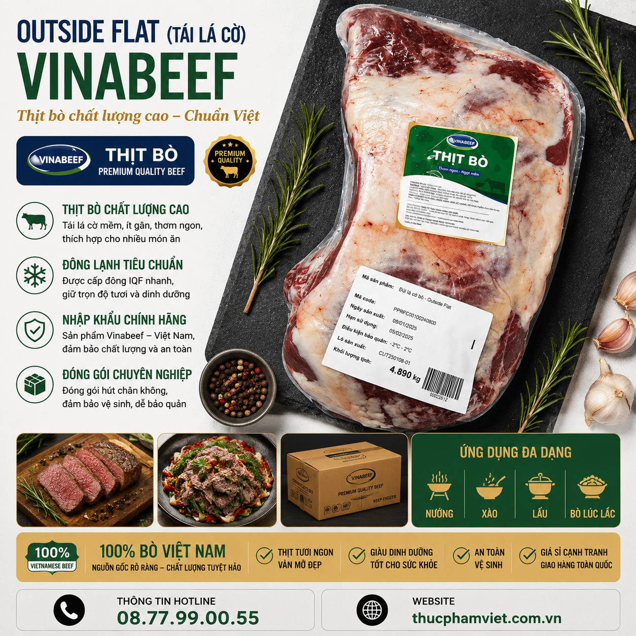 Outside Flat (Tái lá cờ) - Vinabeef