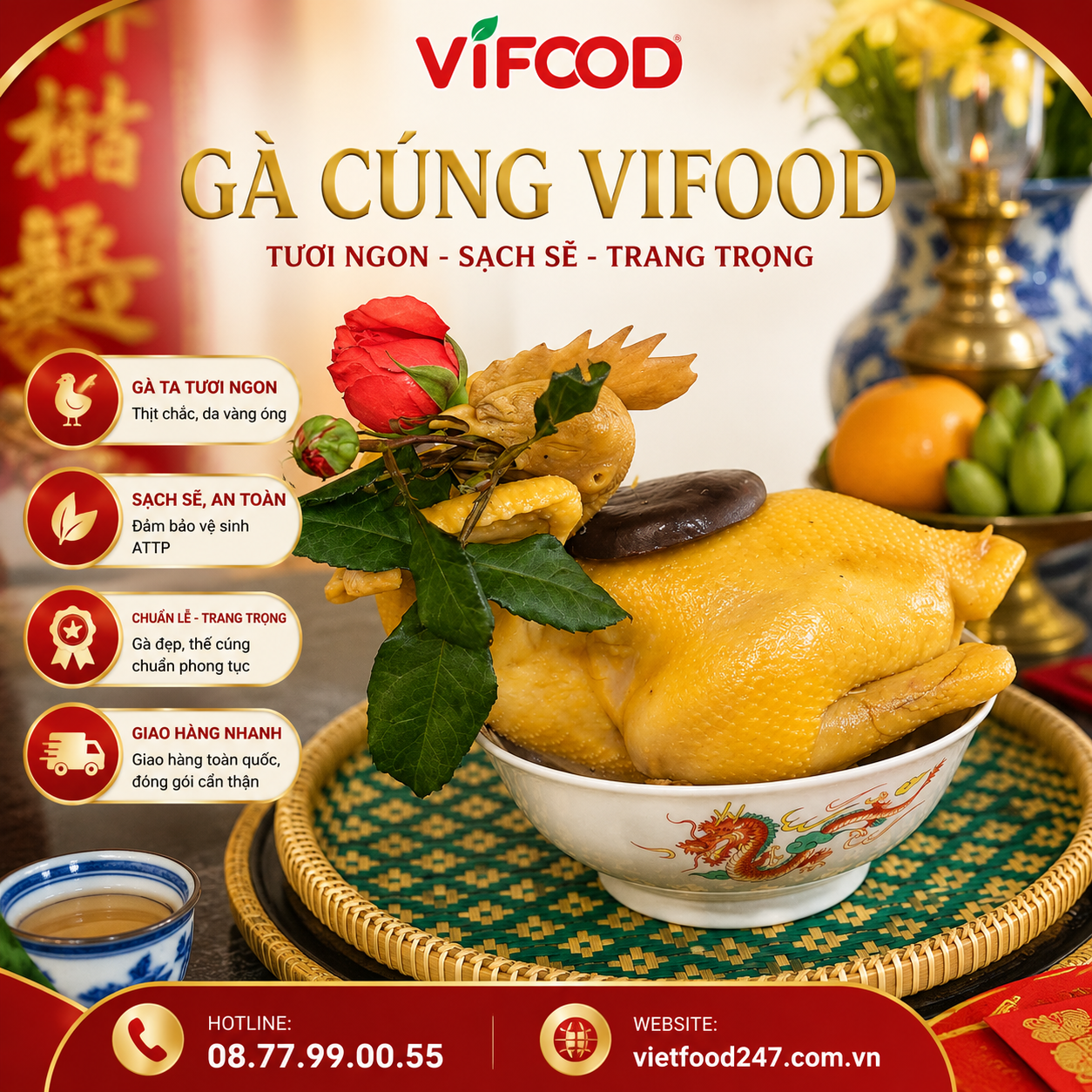Cách chéo cánh gà cúng đẹp (Dáng Cánh Tiên) - Bí quyết luộc gà vàng, không nứt