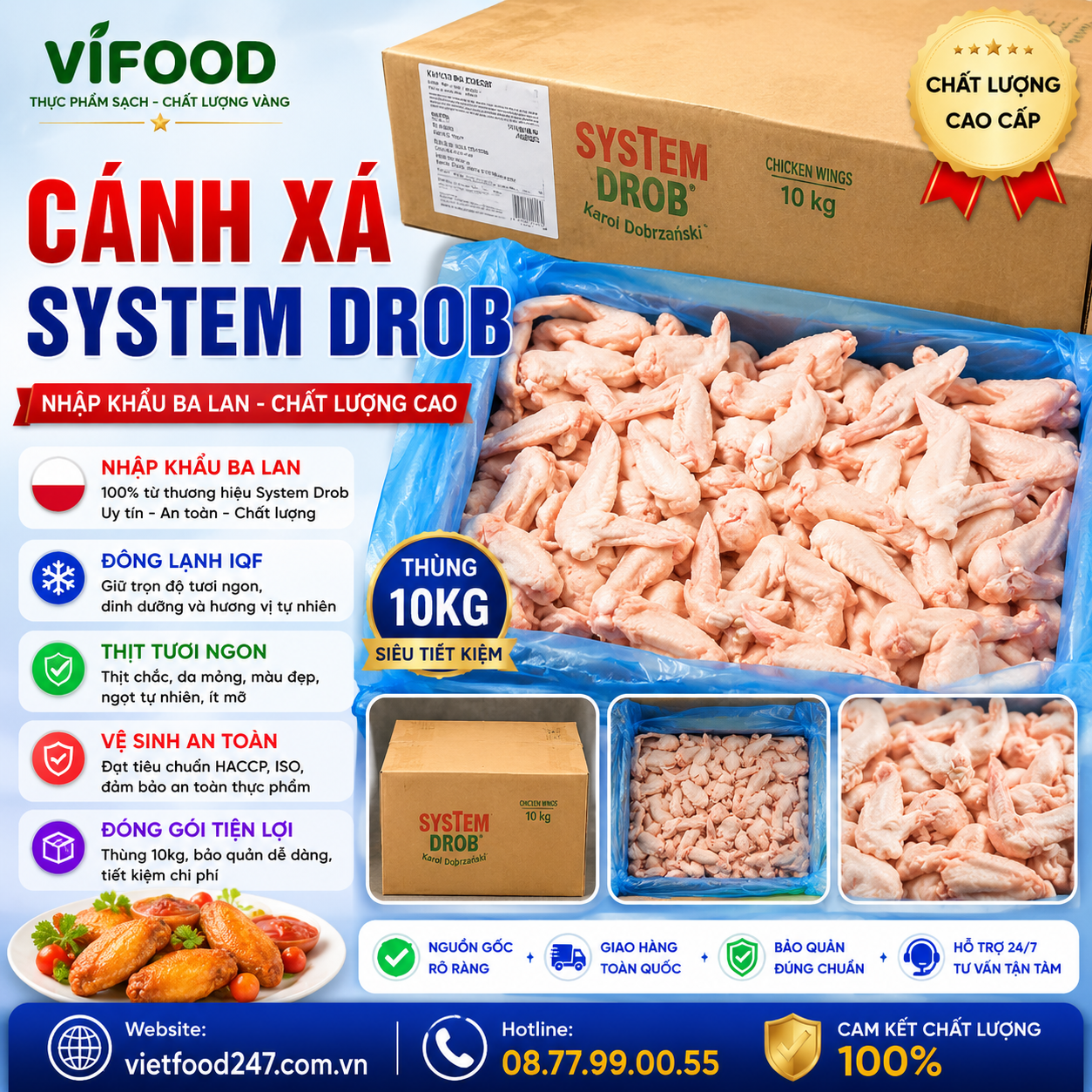 Cánh Xá System Drob Ba Lan Thùng 10kg