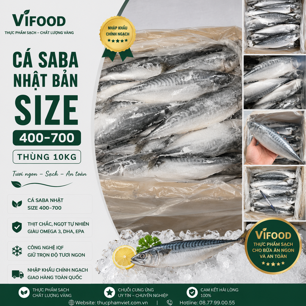 Cá Saba Nhật Size 400-700