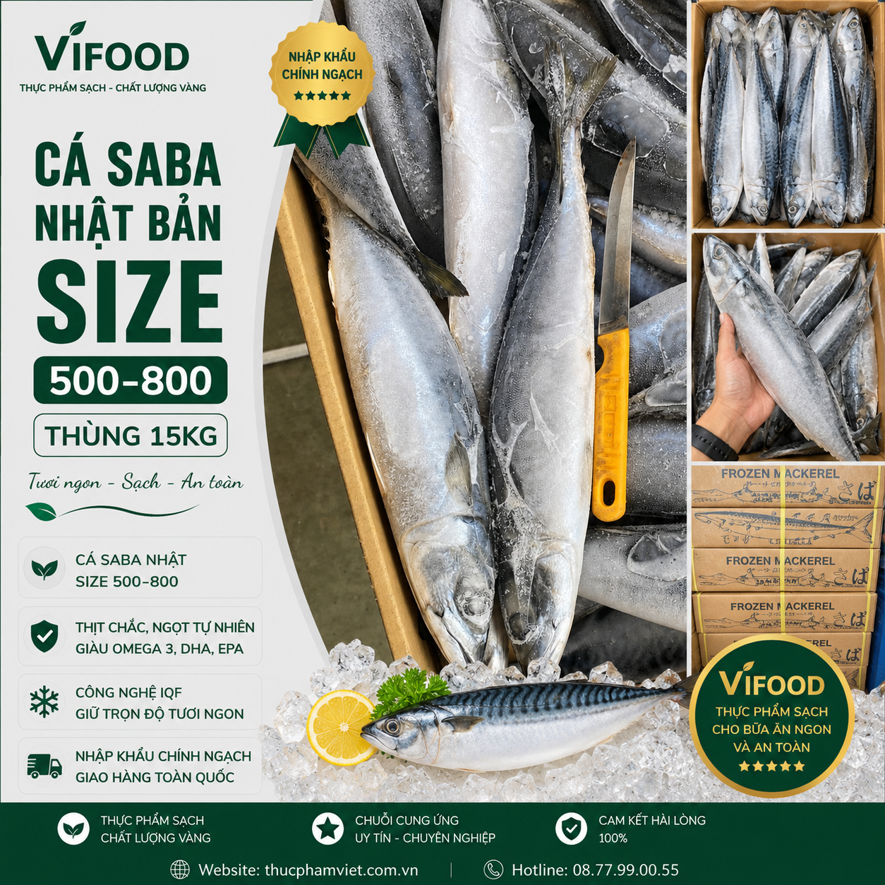 Cá Saba Nhật Size 500-800