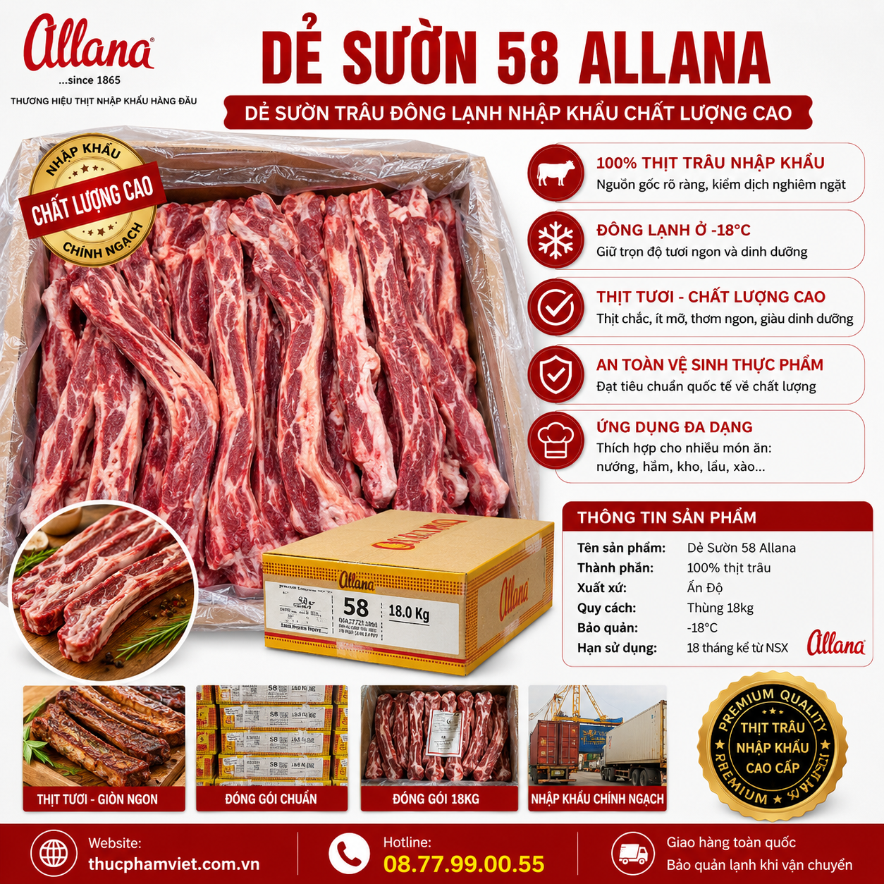 Dẻ Sườn 58 Allana