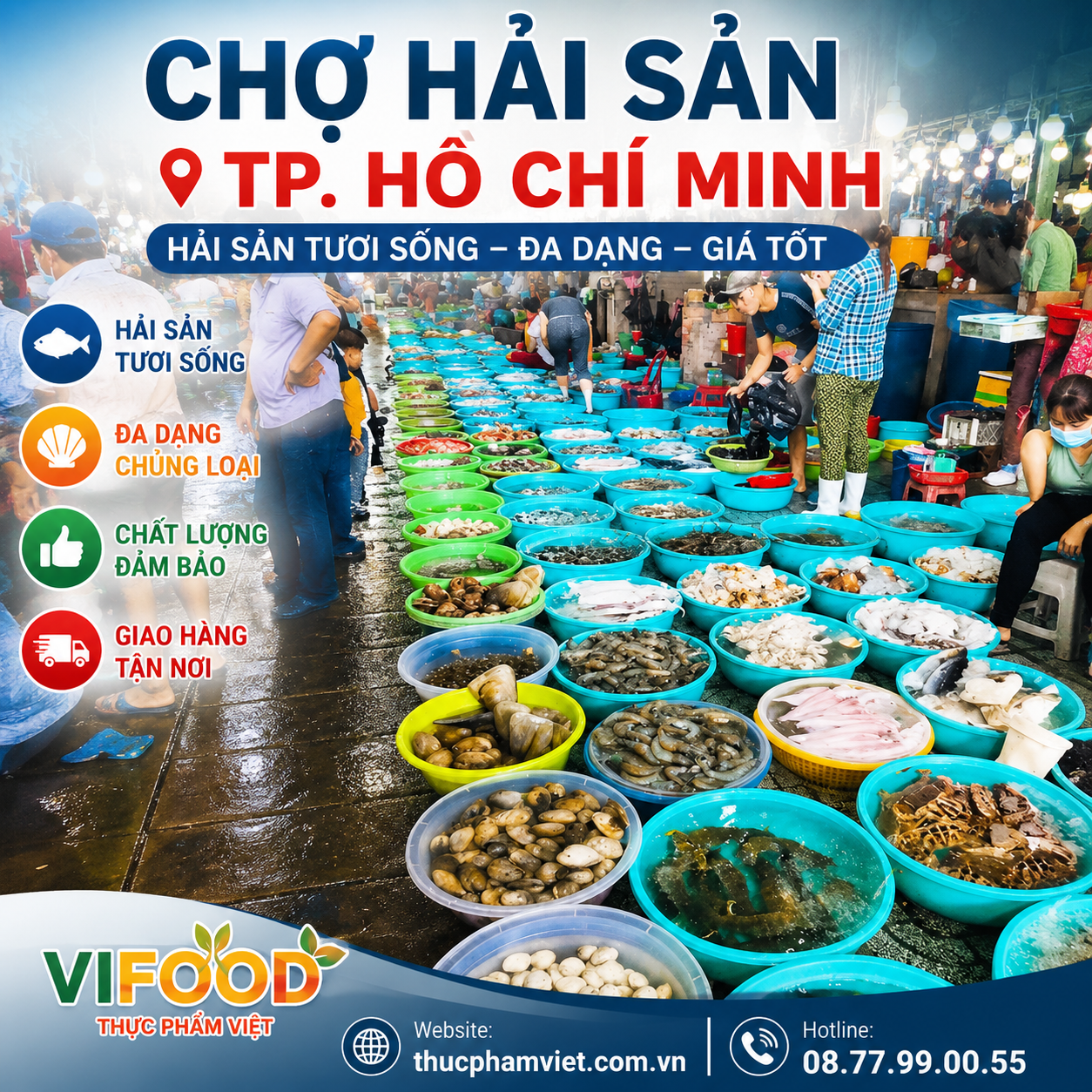 Chợ Hải Sản TP.HCM – Địa Chỉ Mua Hải Sản Tươi Sống Giá Sỉ, Giao Nhanh