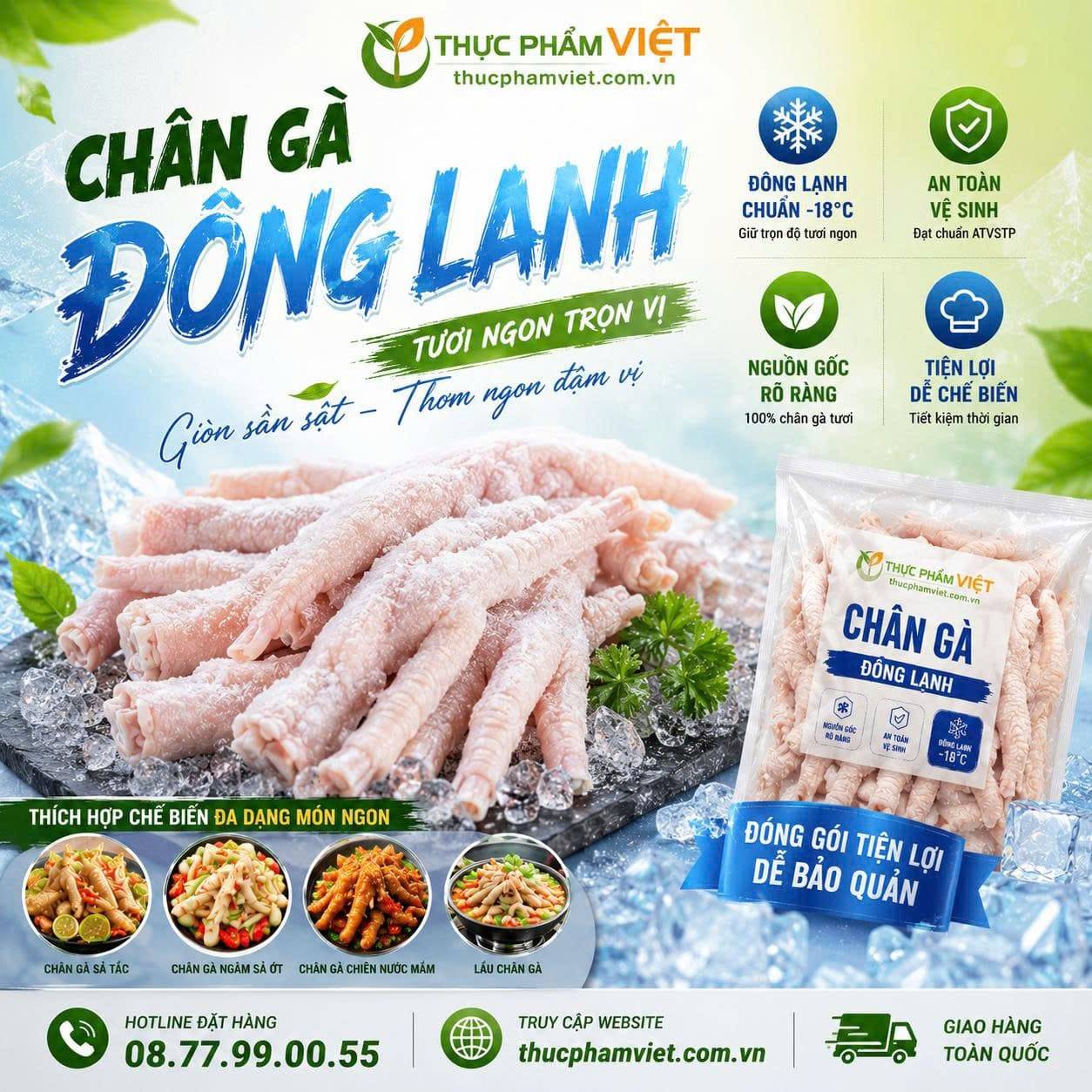 Sỉ và lẻ Chân gà đông lạnh tại Phường Rạch Dừa