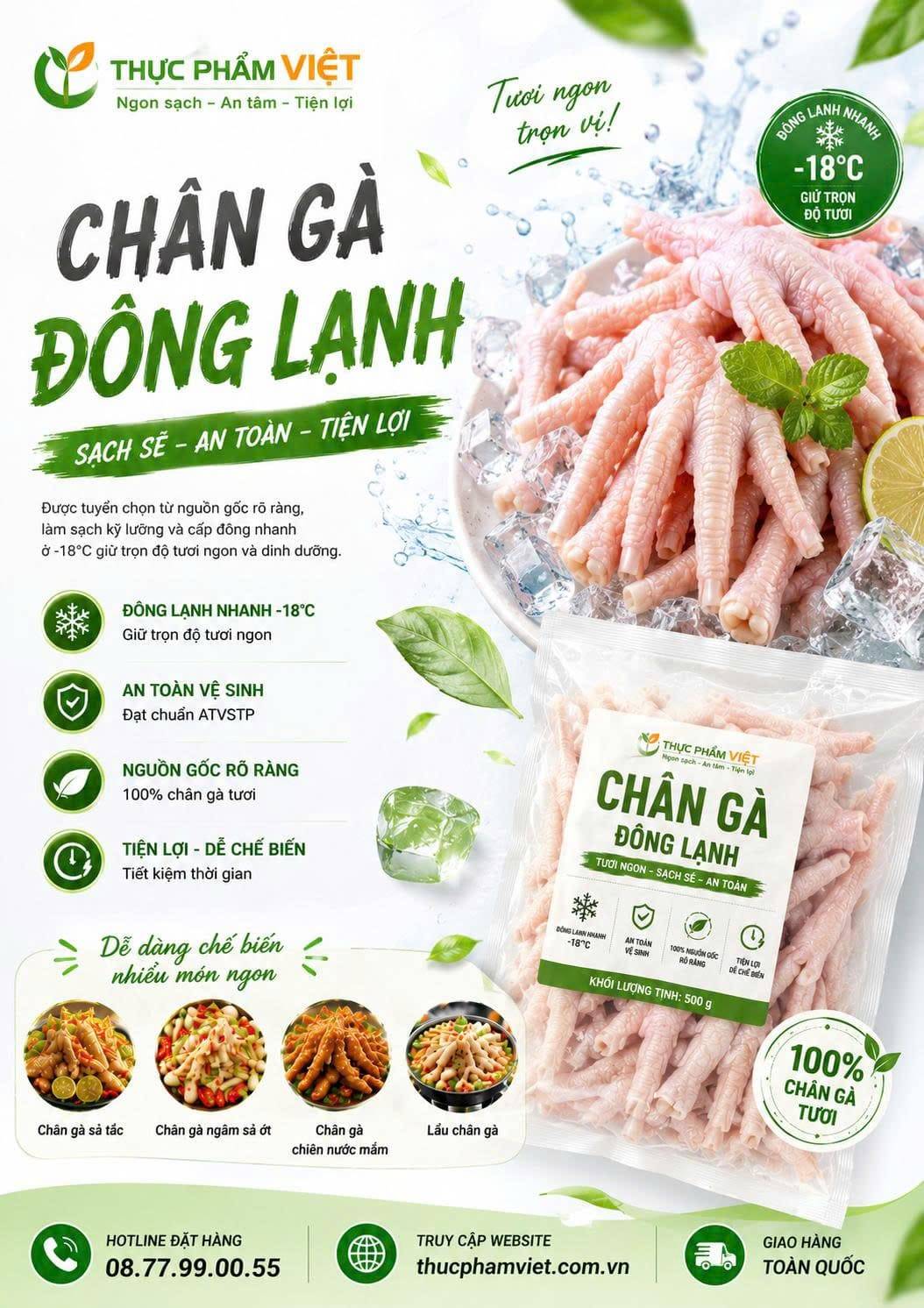 Chân gà đông lạnh giá sỉ tại Xã Bàu Bàng