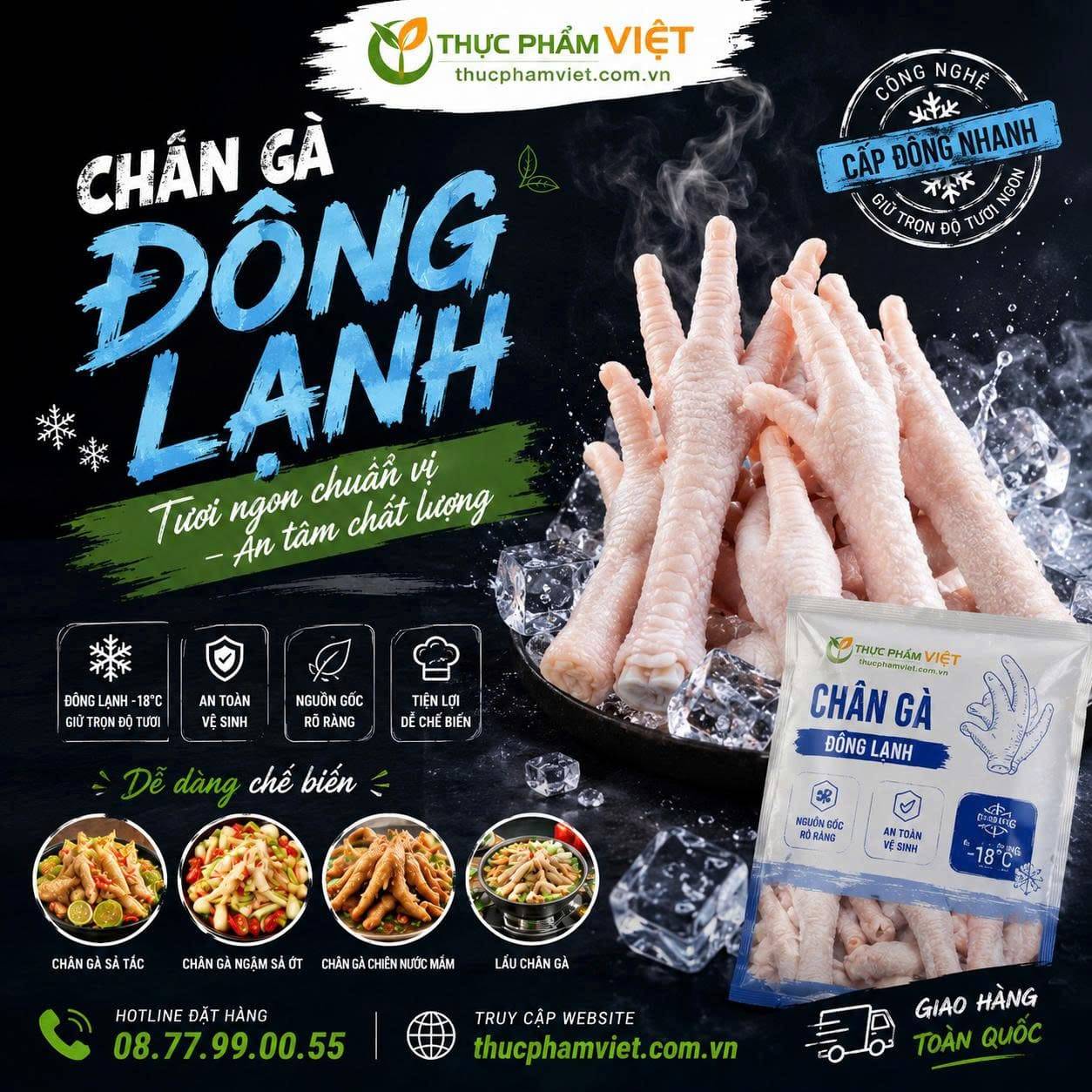 Địa chỉ mua Chân gà đông lạnh tại Xã Dầu Tiếng