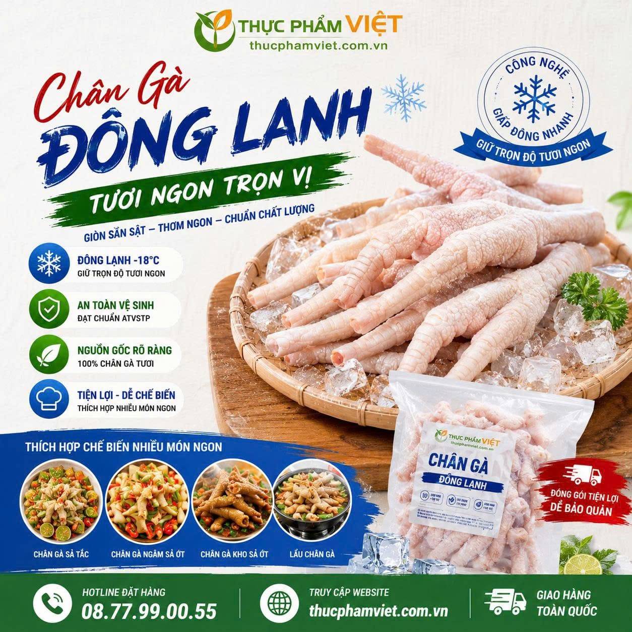 Mua sỉ Chân gà đông lạnh tại Xã Minh Thạnh