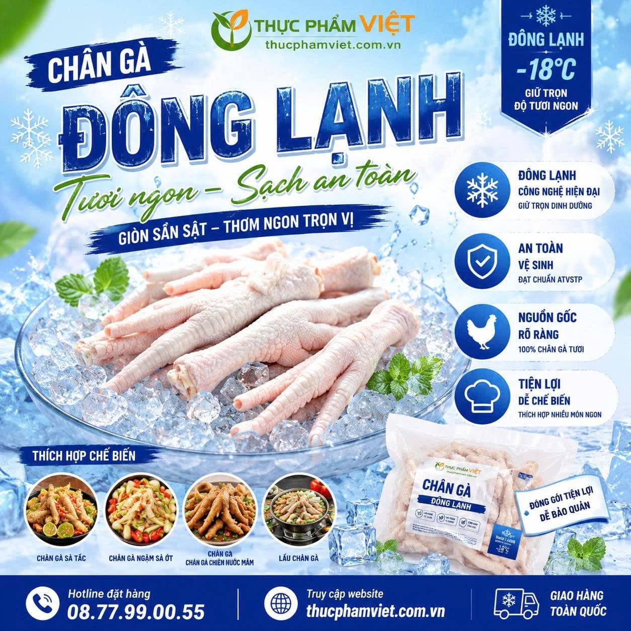 Sỉ và lẻ Chân gà đông lạnh tại Xã Long Điền