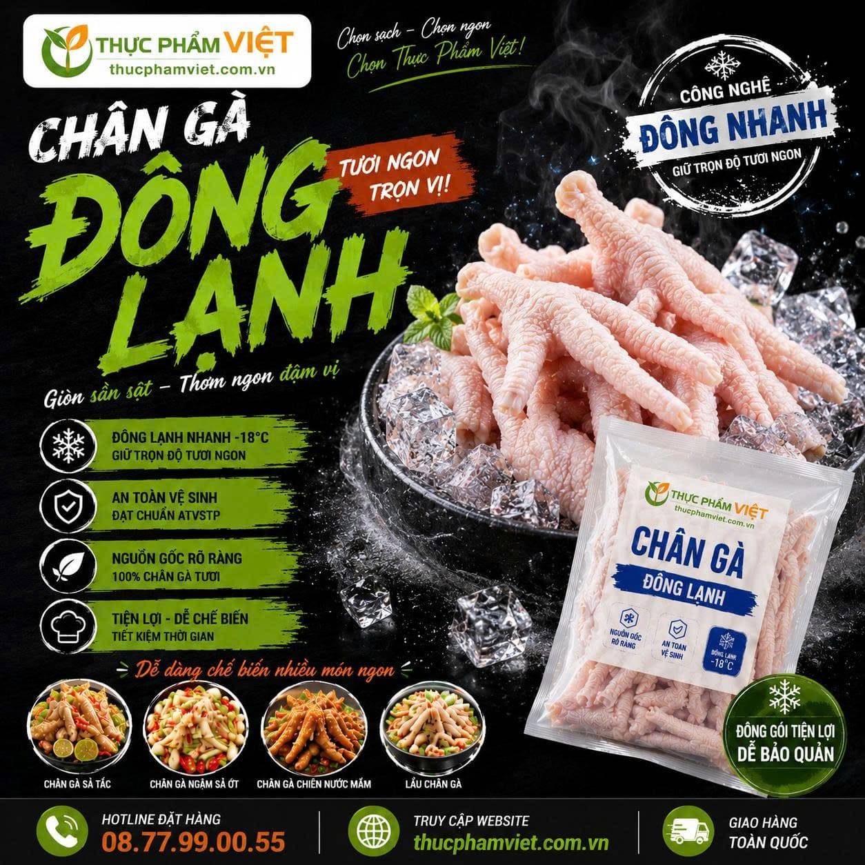 Địa chỉ mua Chân gà đông lạnh tại Xã Hòa Hội