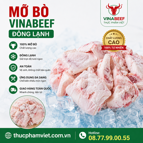 Mỡ Bò Vinabeef Đông Lạnh