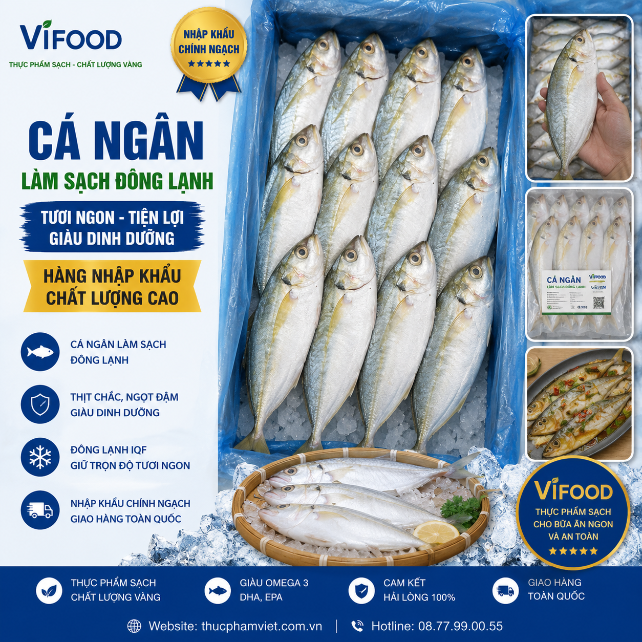 Cá Ngân Làm Sạch Đông Lạnh