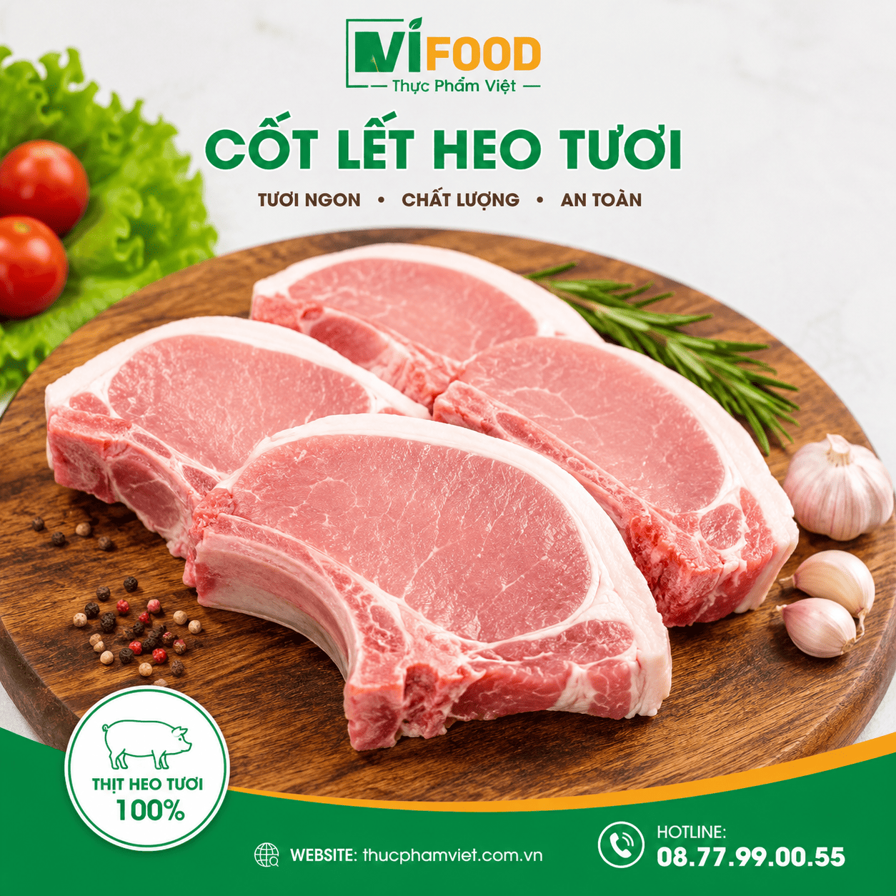 Cốt Lết Heo Tươi