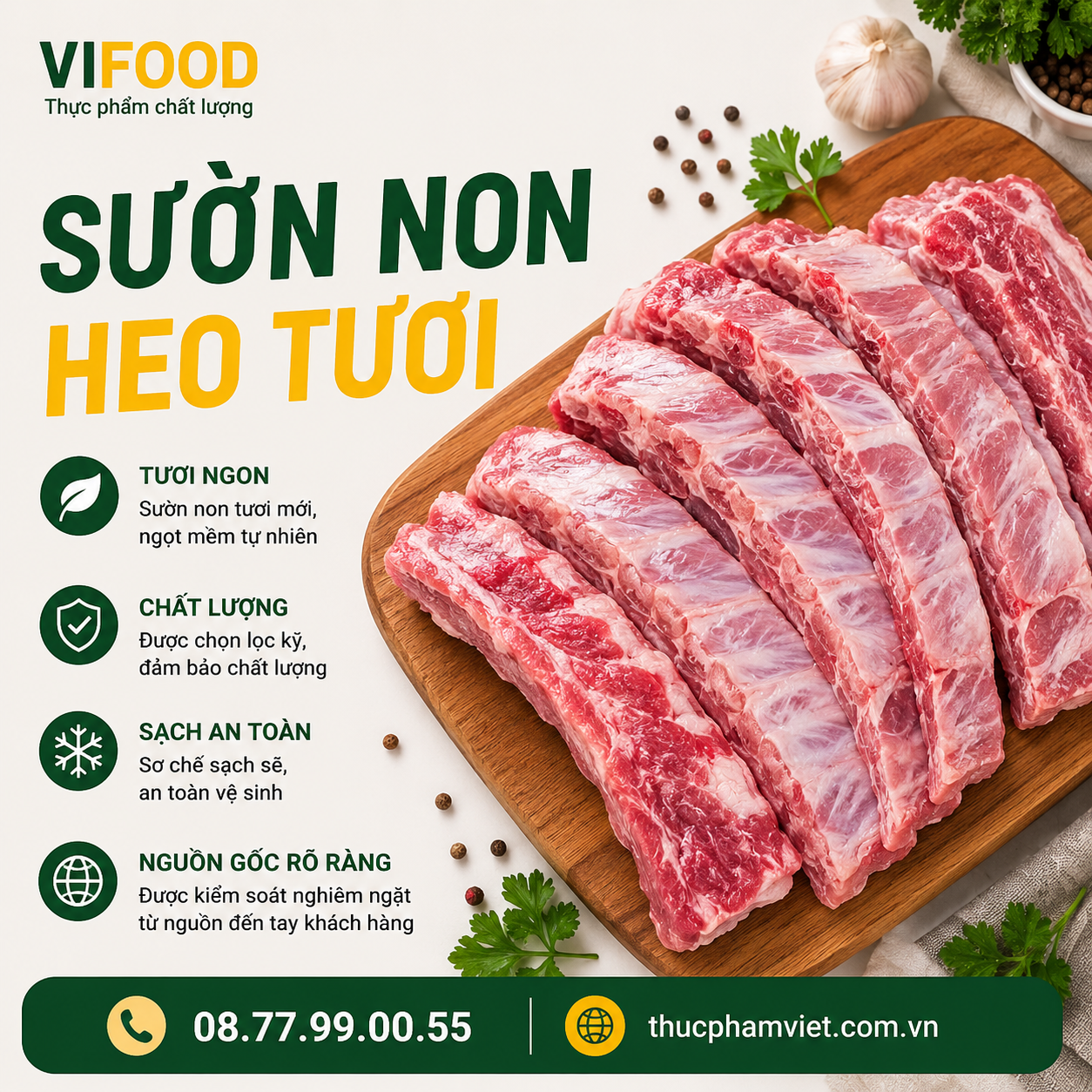 Sườn Non Heo Tươi