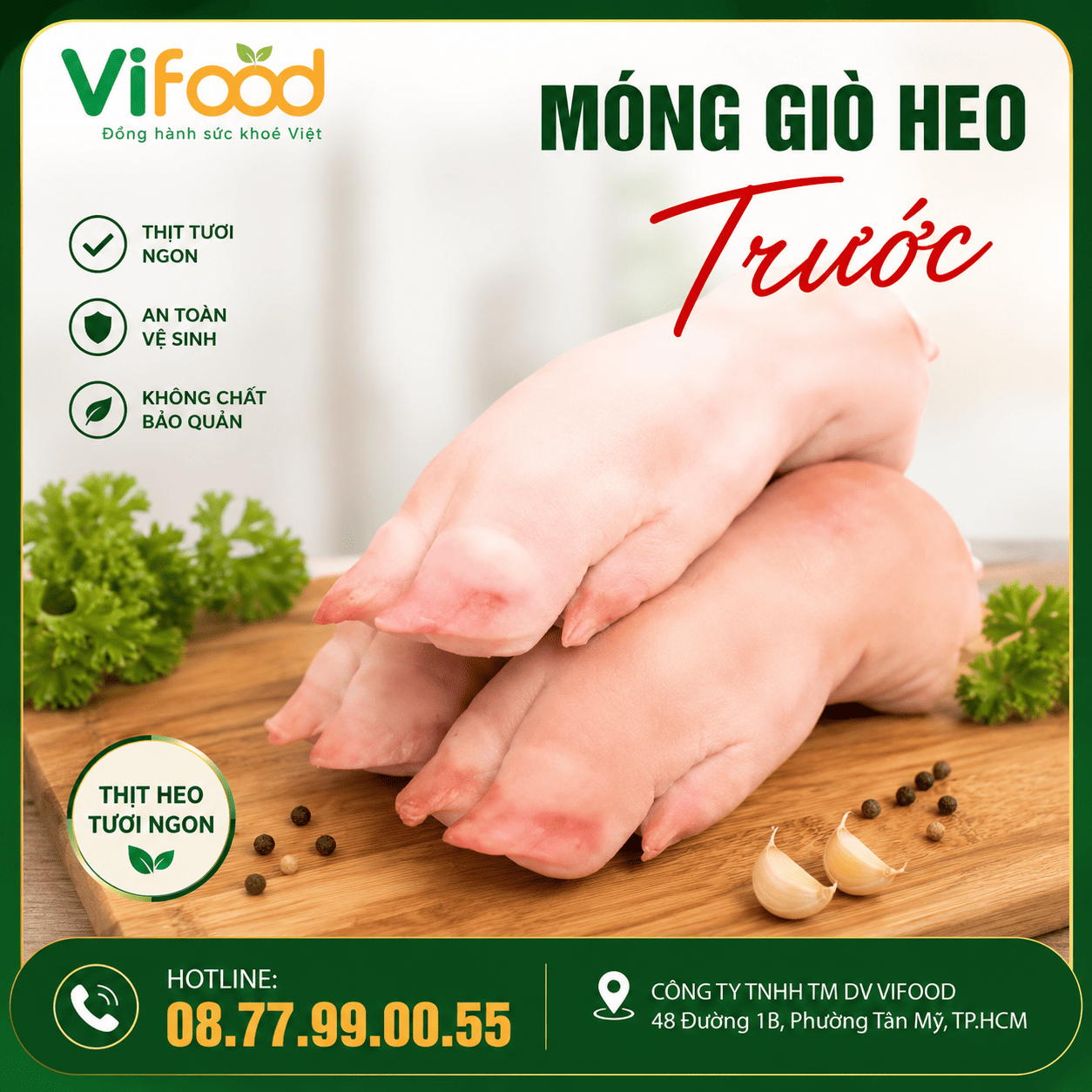 Móng Giò Heo Trước tươi ngon giá sỉ