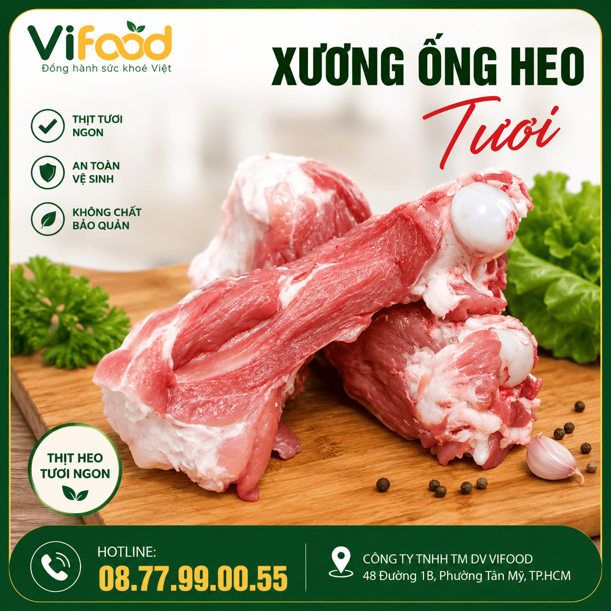 Xương Ống Heo Tươi