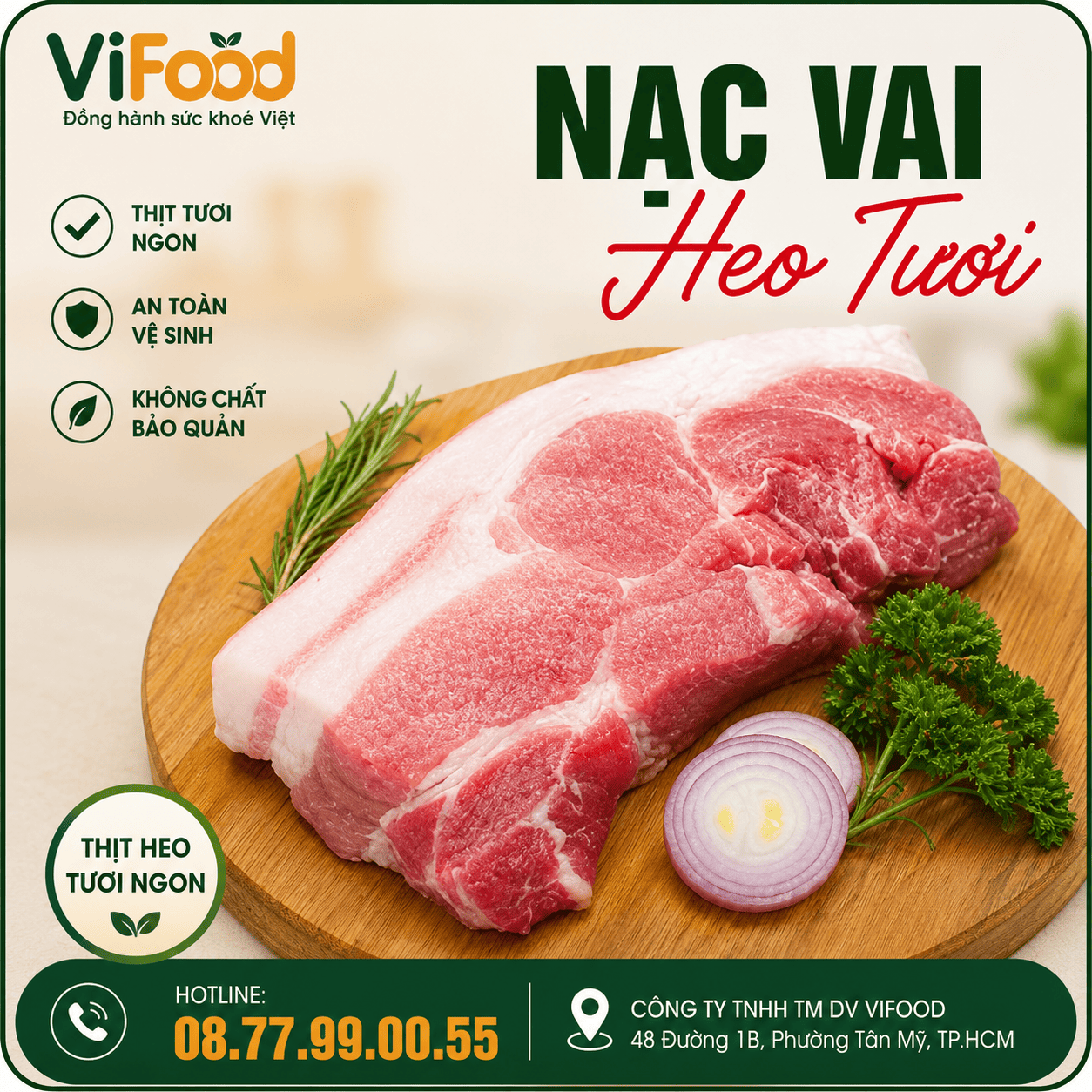 Nạc Vai Heo Tươi