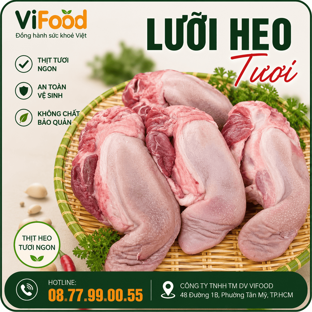 Lưỡi Heo Tươi