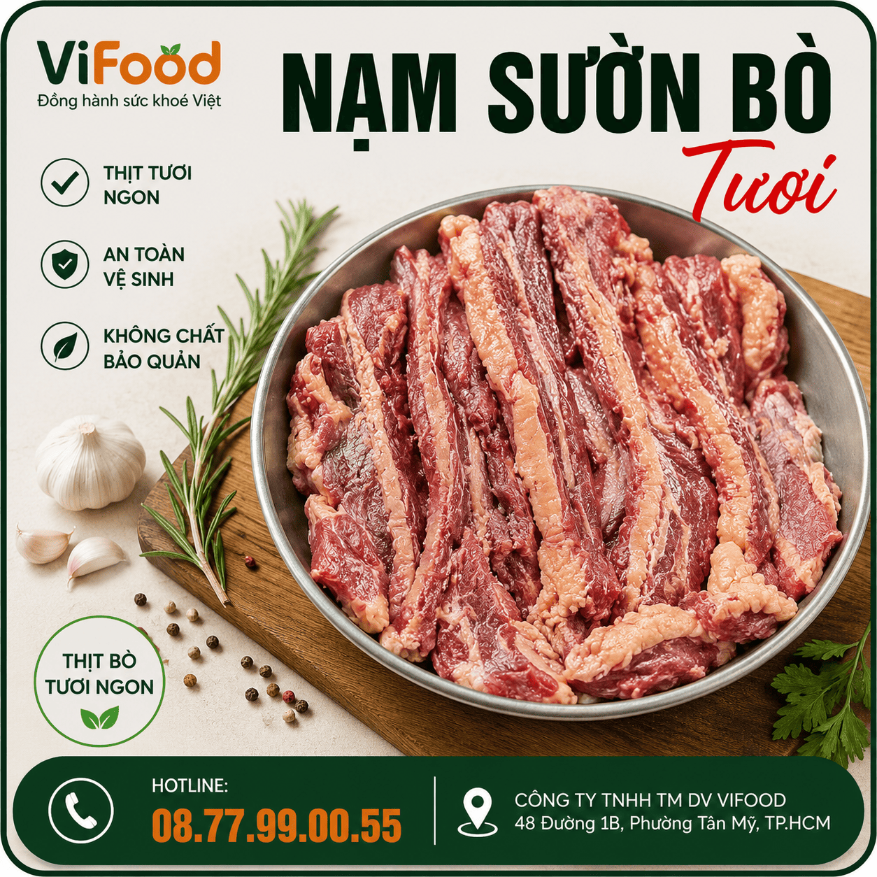 Nạm Sườn Bò Tươi