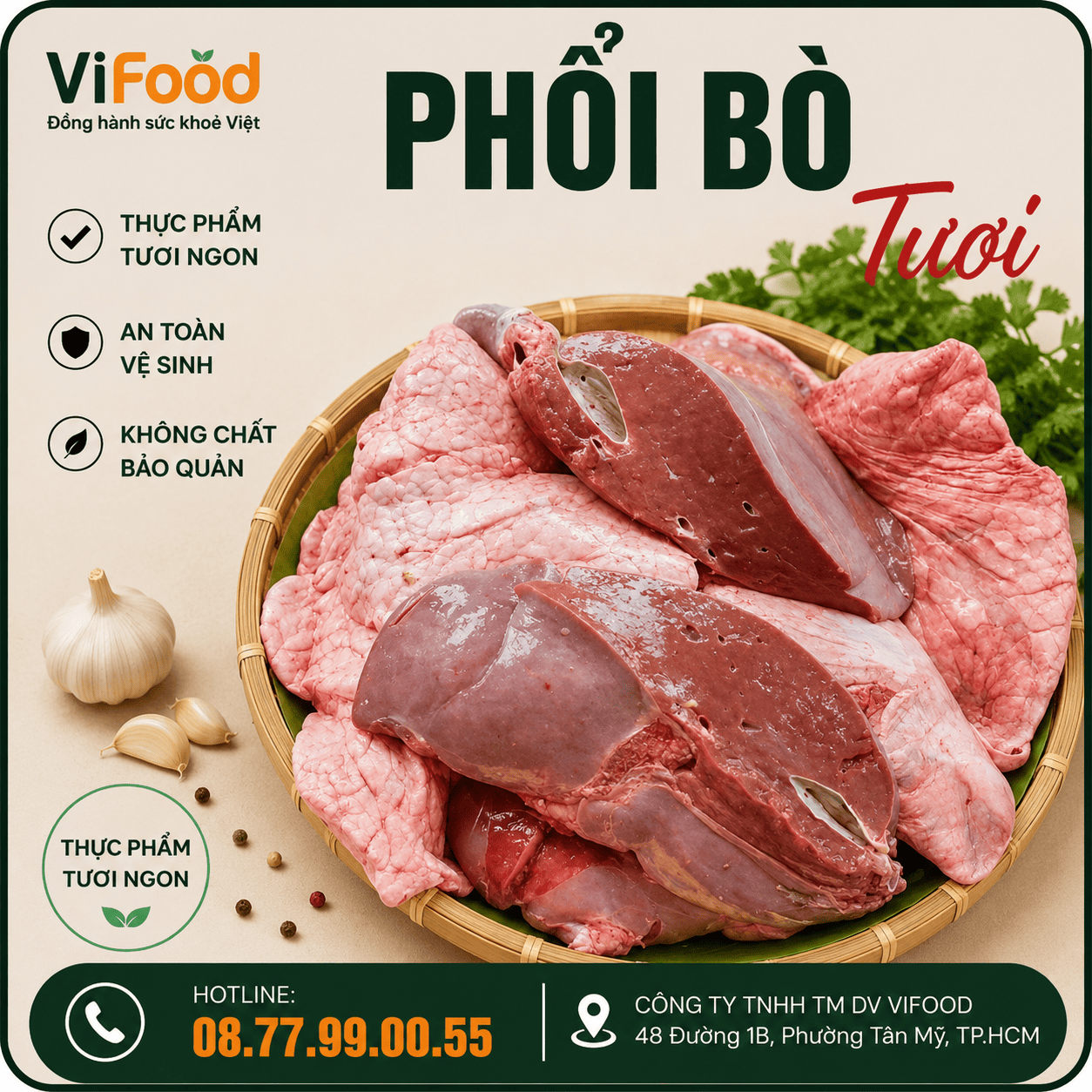 Phổi bò tươi