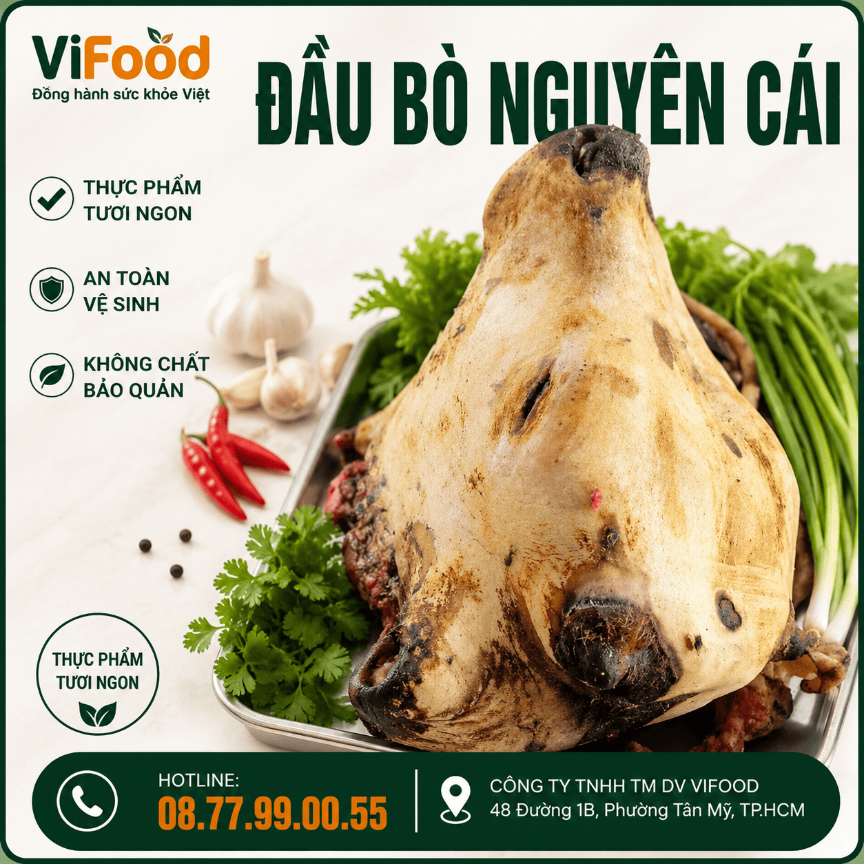 Đầu bò nguyên cái