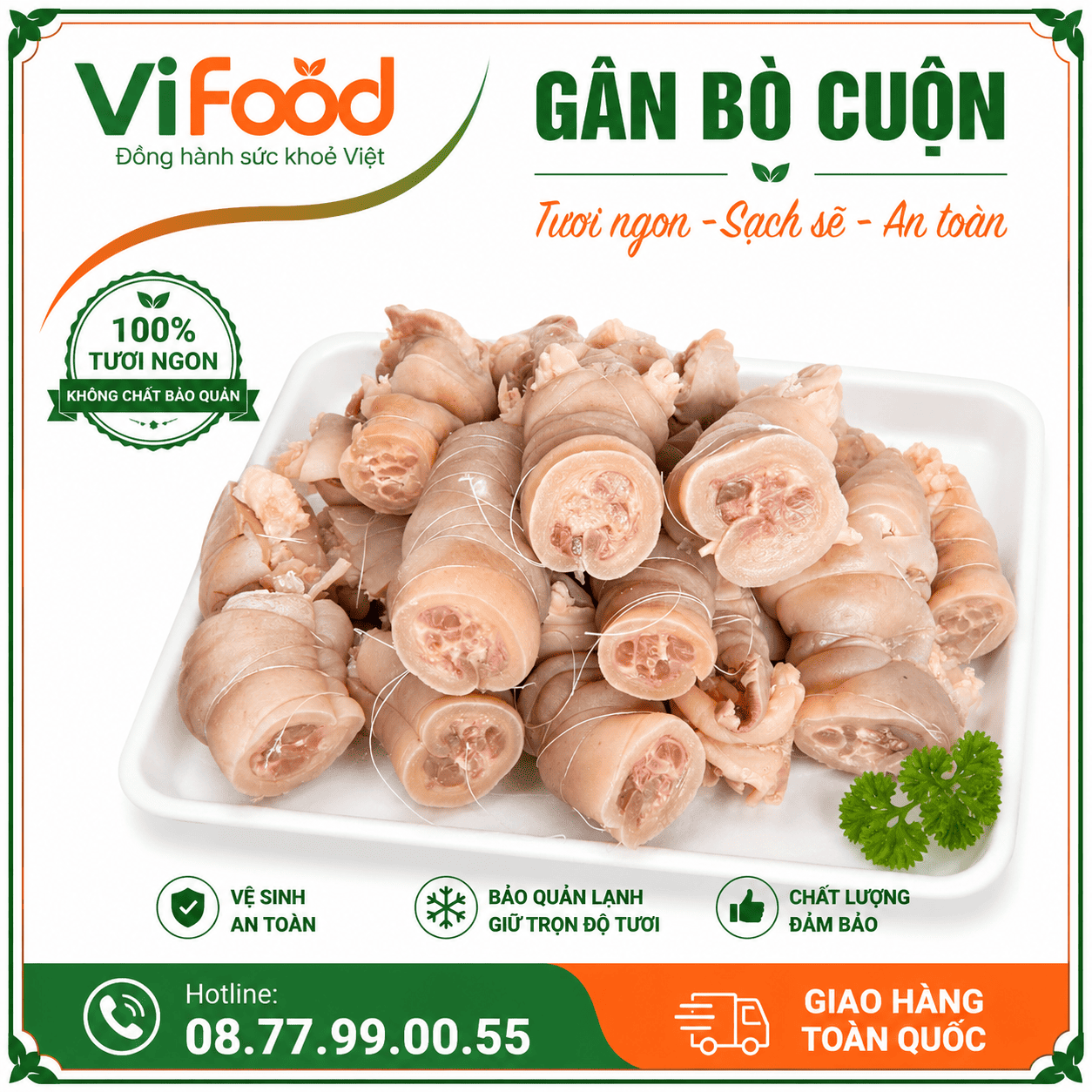 Gân bò cuộn