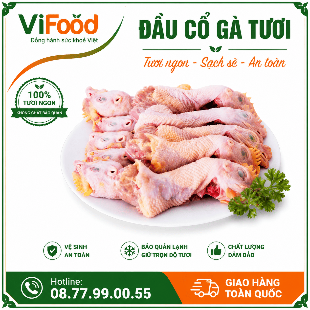 Đầu Cổ Gà Tươi
