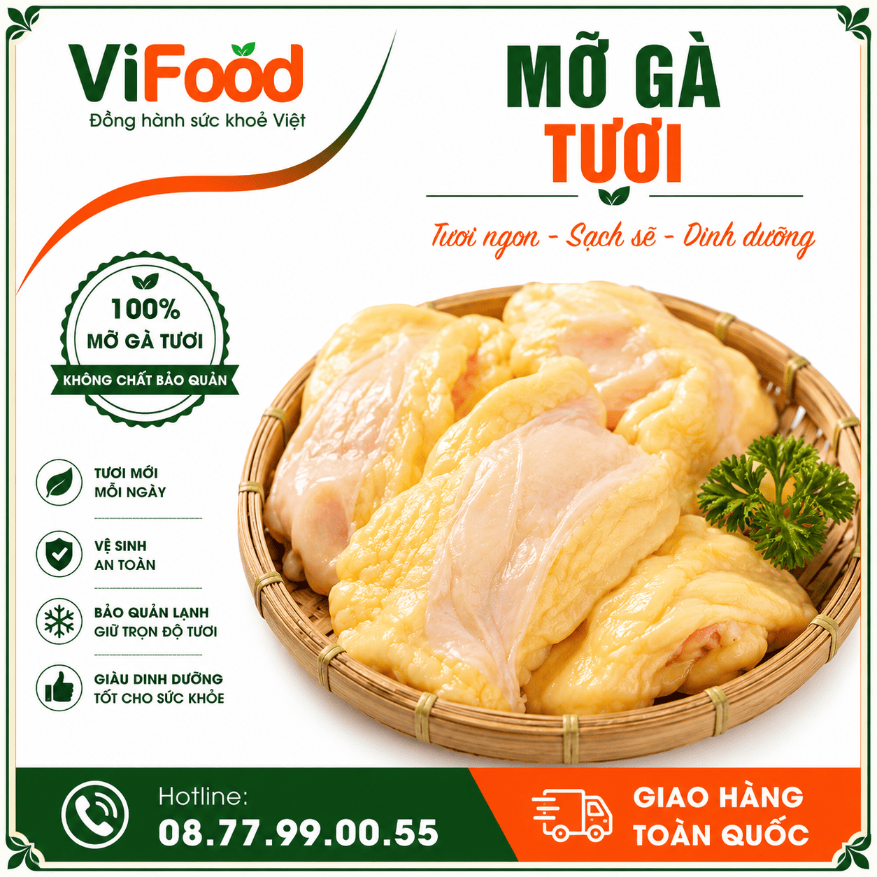 Mỡ Gà Tươi