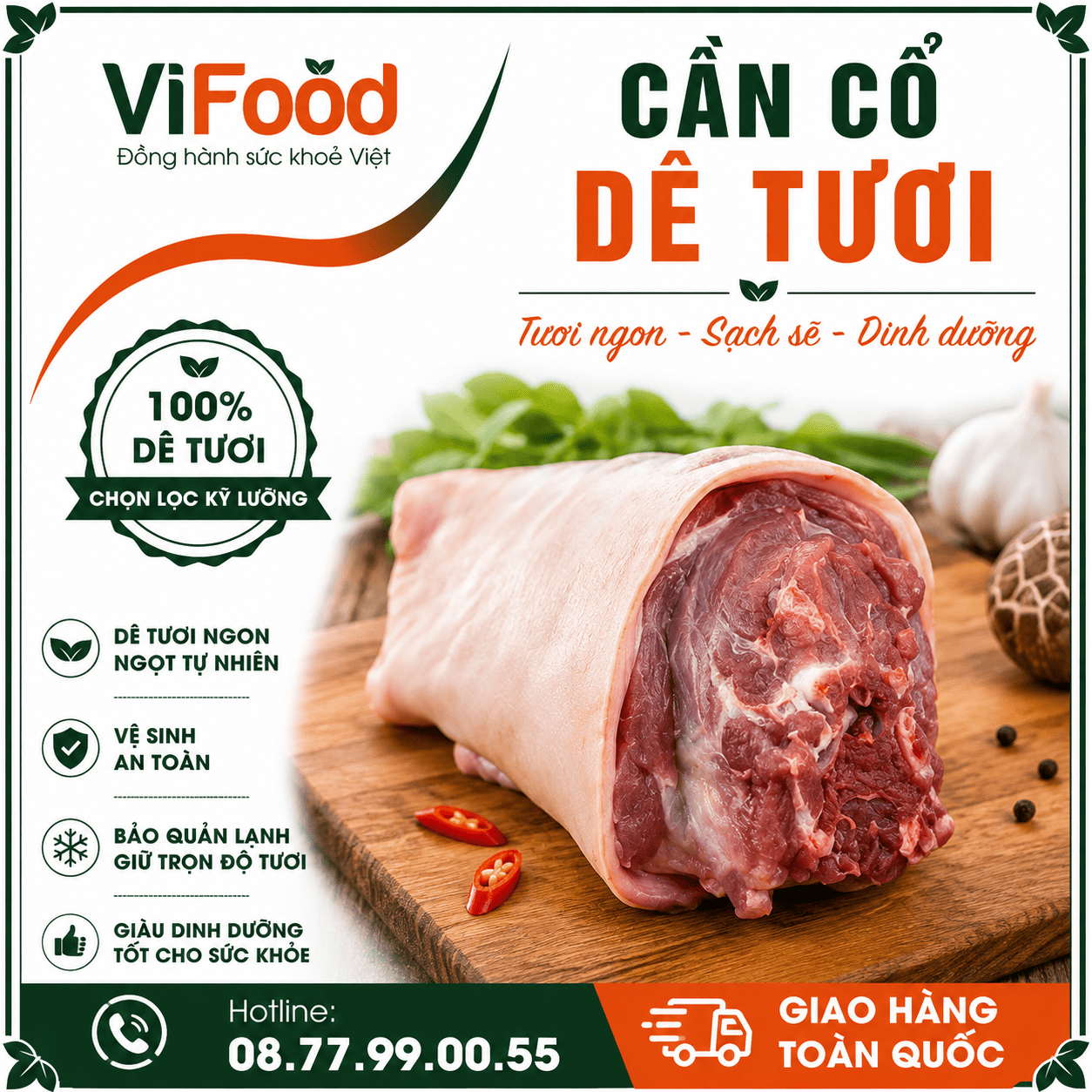 Cần cổ dê tươi