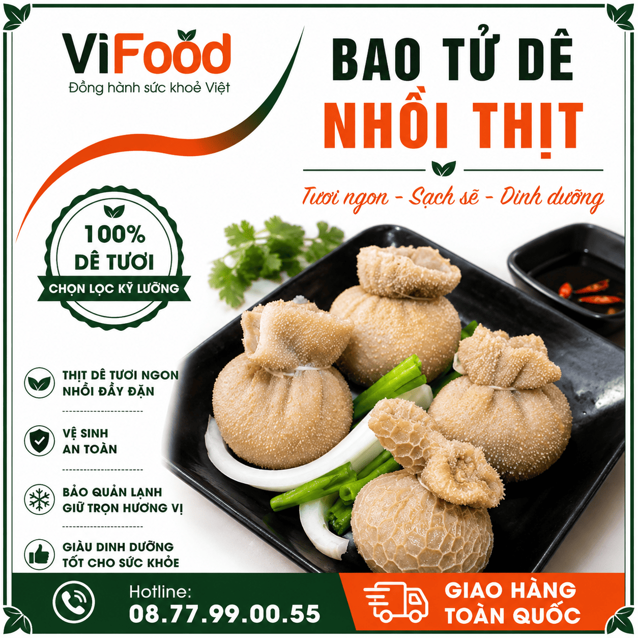 Bao tử dê nhồi thịt