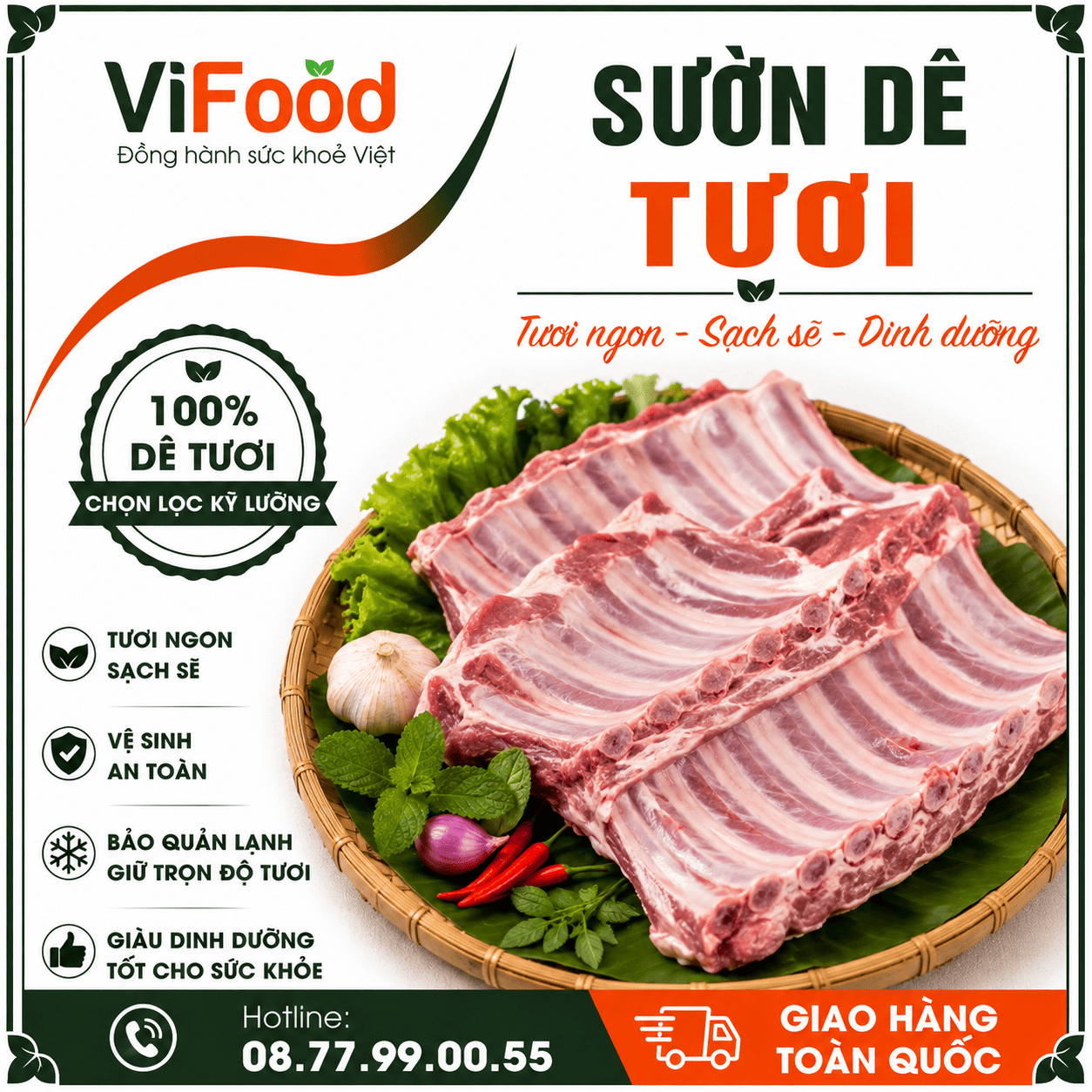 Sườn dê tươi